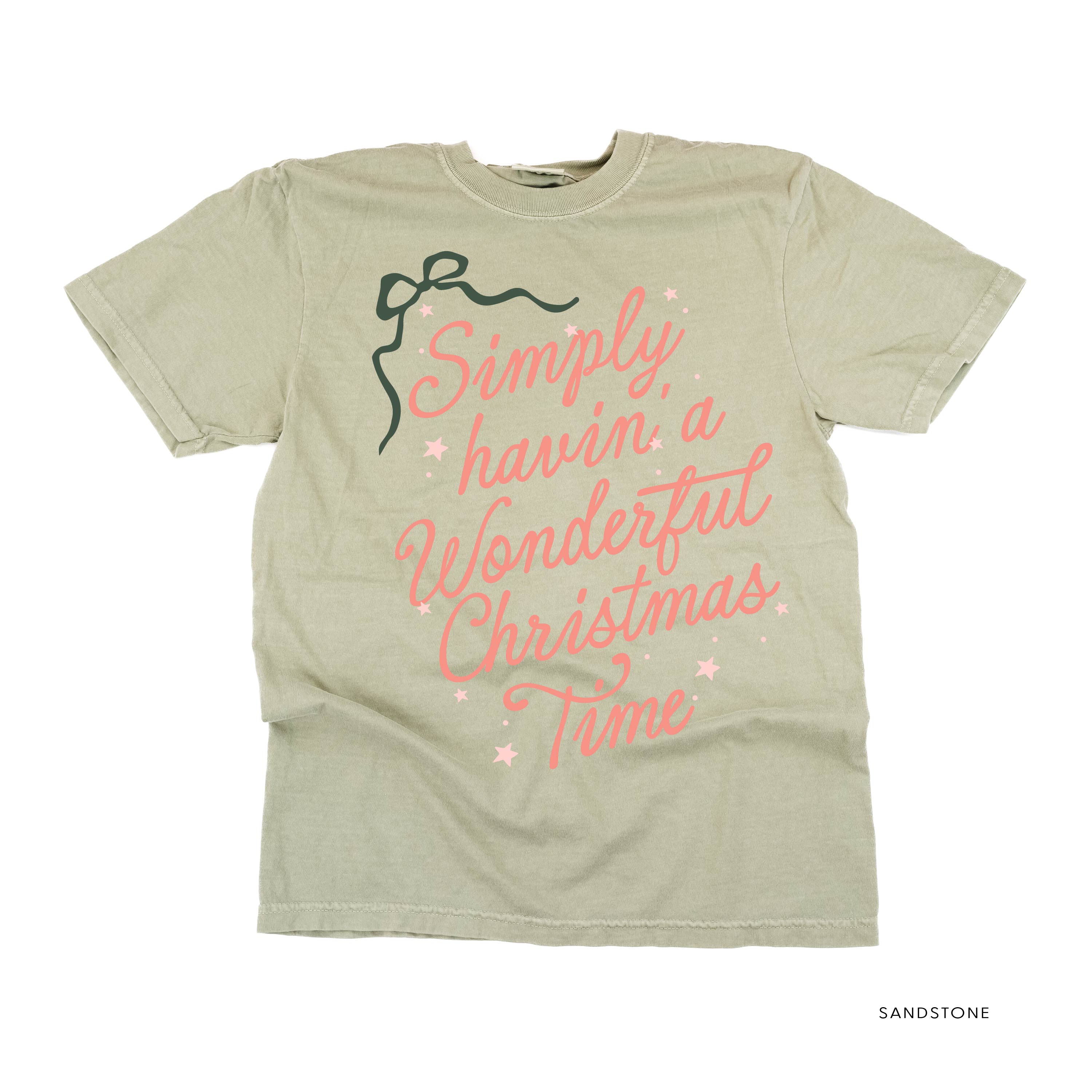 Simply Havin' A Wonderful Christmas Time - Comfort Colors Tee Little Mama Shirt Shop