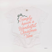 Simply Havin' A Wonderful Christmas Time - Comfort Colors Tee Little Mama Shirt Shop