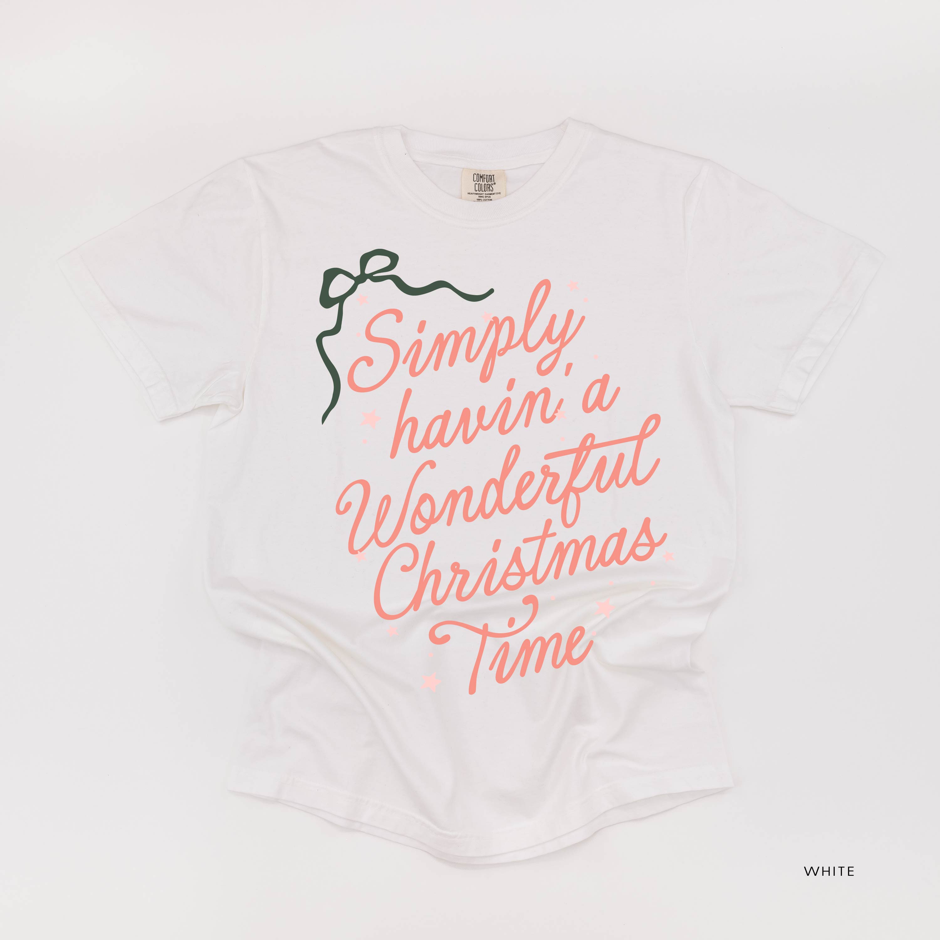 Simply Havin' A Wonderful Christmas Time - Comfort Colors Tee Little Mama Shirt Shop