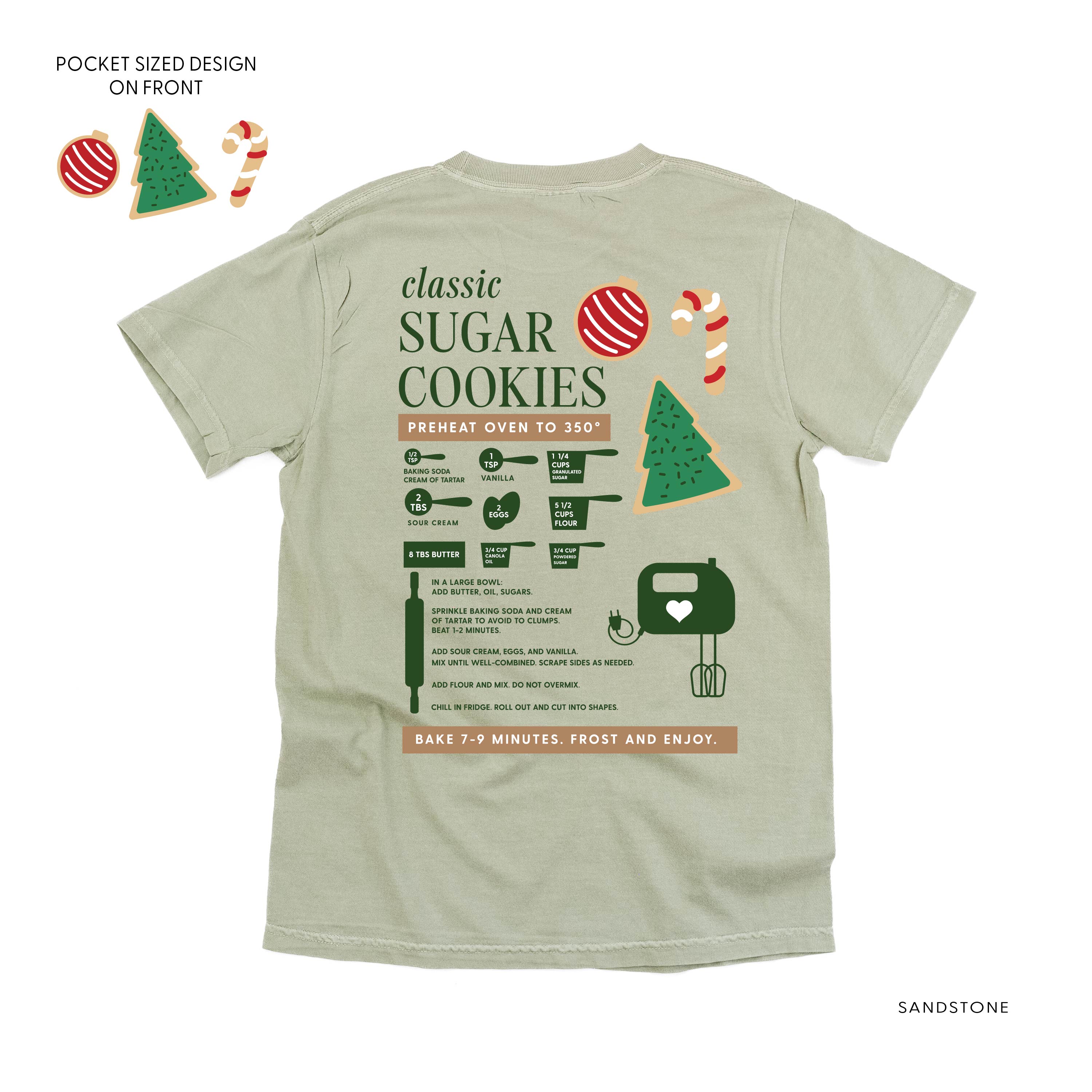 Sugar Cookie Recipe (pf&b) - Comfort Colors Tee Little Mama Shirt Shop