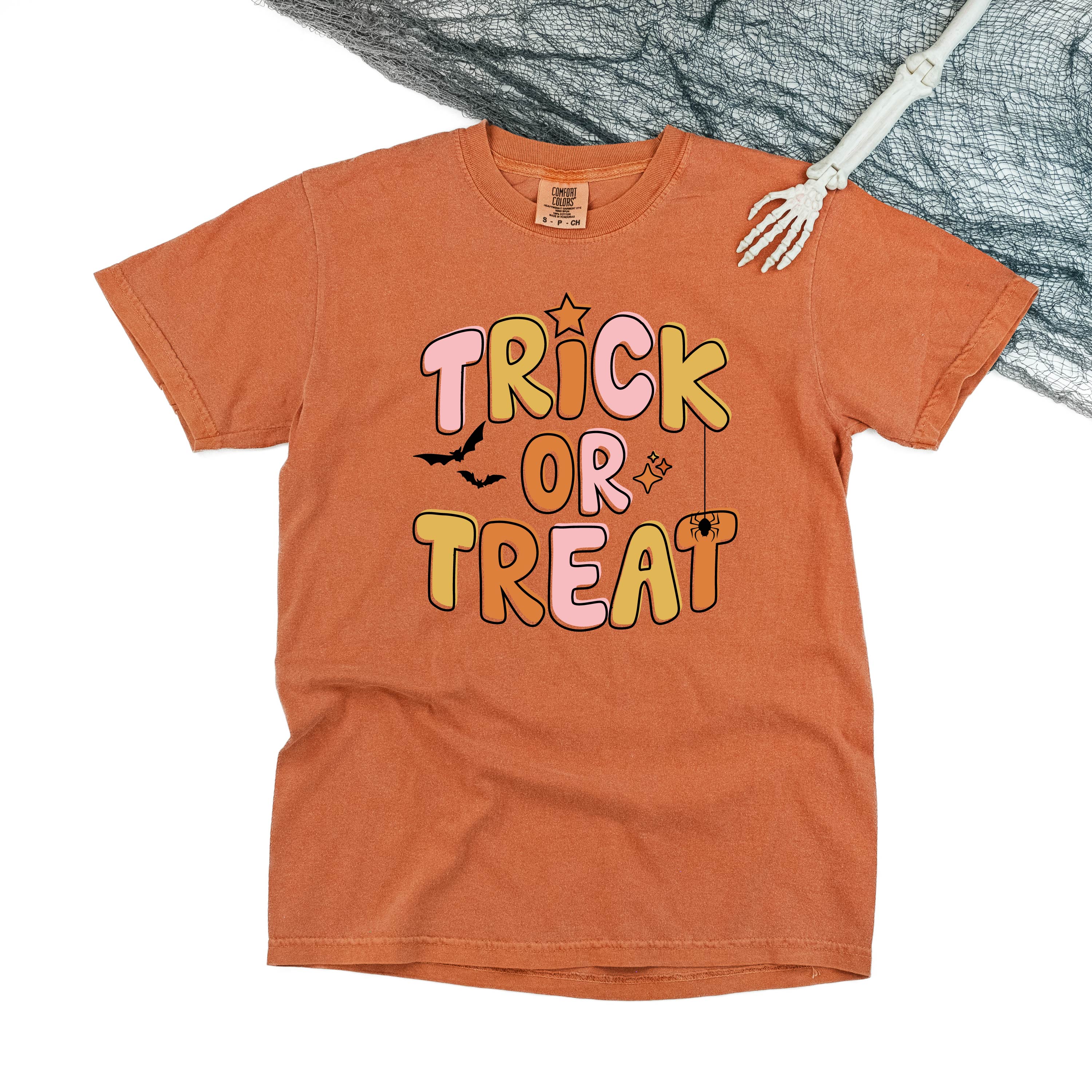 ORANGE) - Short Sleeve Comfort Colors Tee Little Mama Shirt Shop