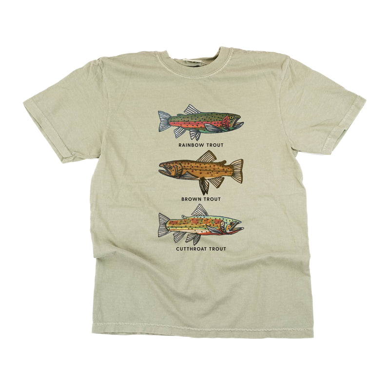 Trout Chart - Hand Drawn - SHORT SLEEVE COMFORT COLORS TEE