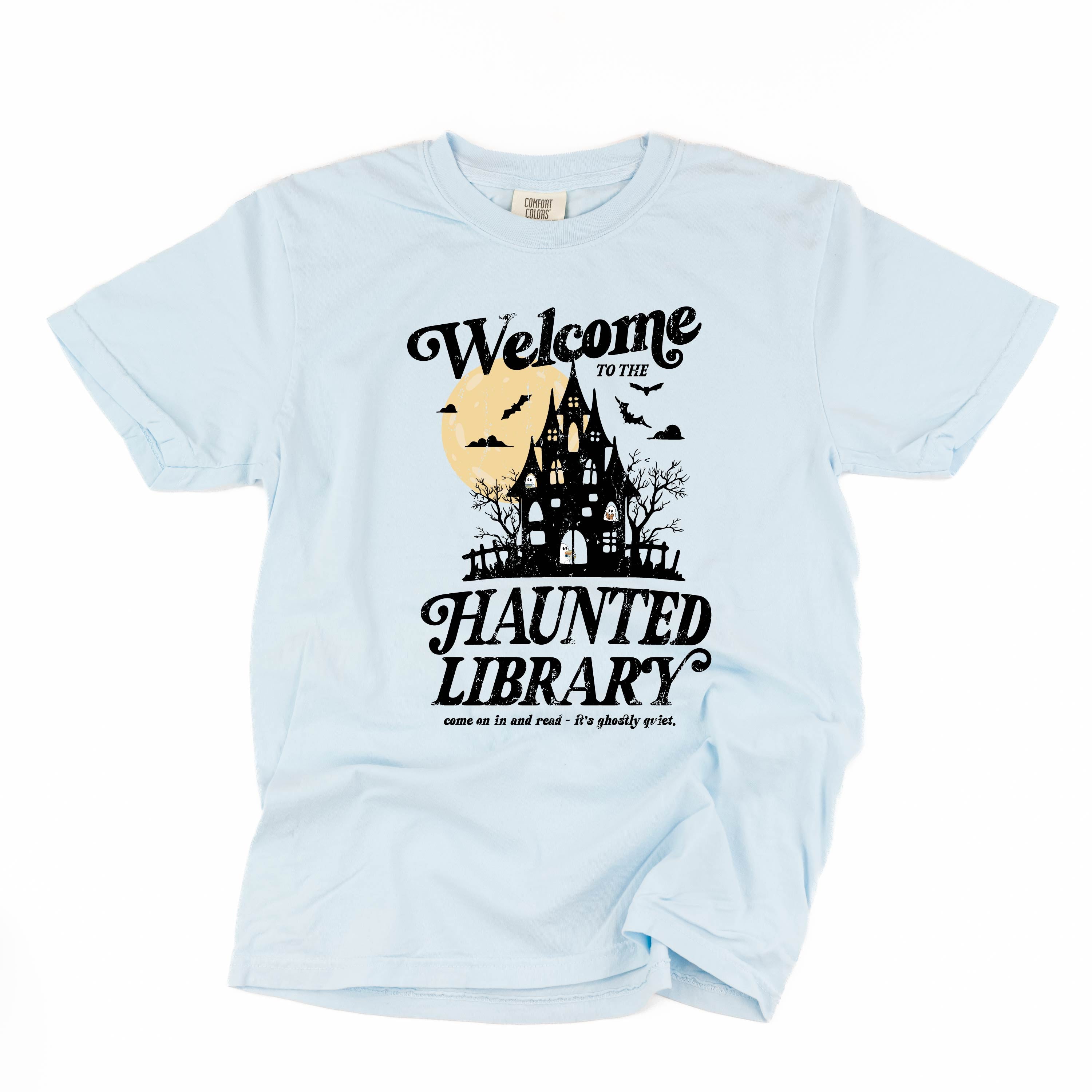 Haunted Library - Short Sleeve Comfort Colors Tee Little Mama Shirt Shop