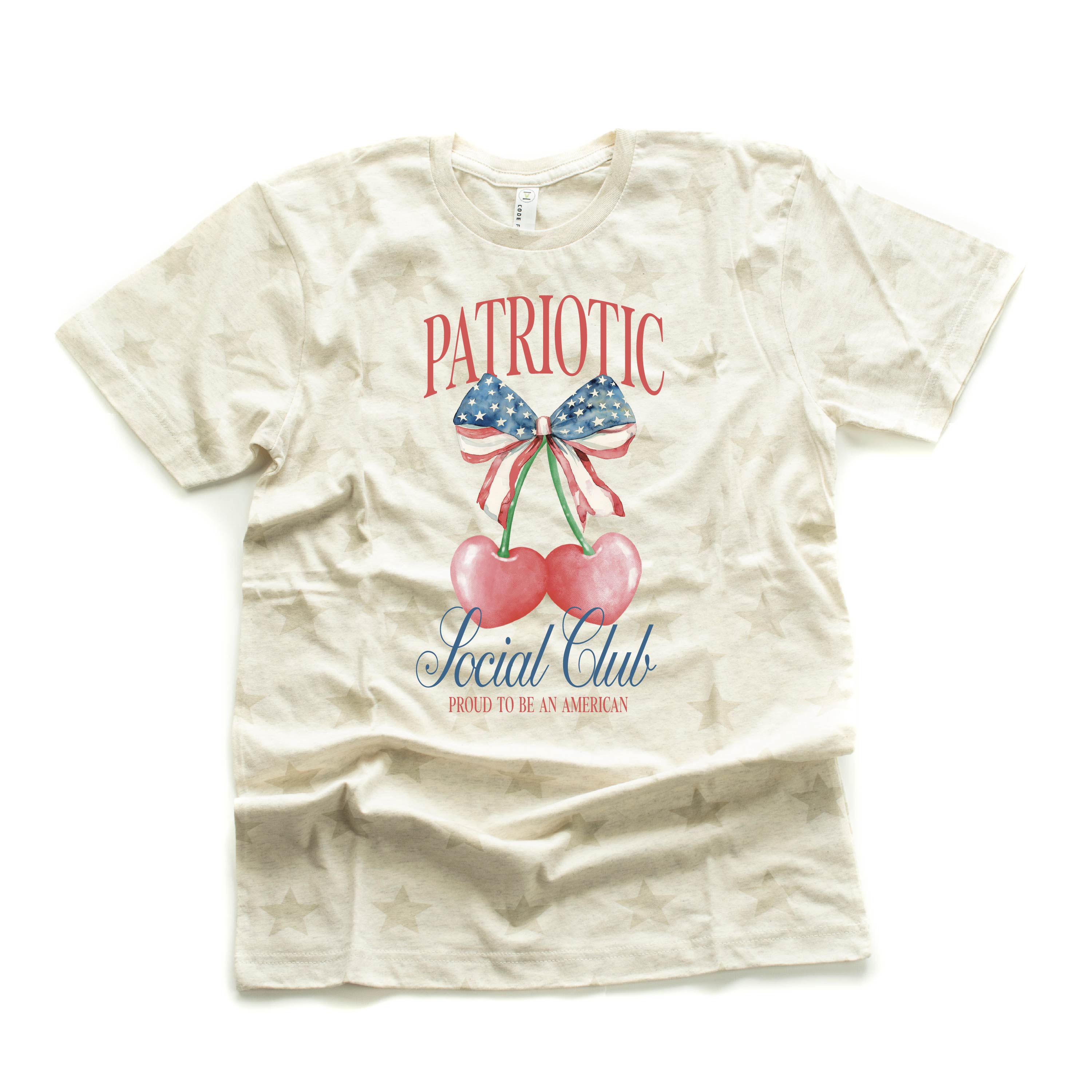 Patriotic Social Club -  Unisex Cream STAR Tee Little Mama Shirt Shop