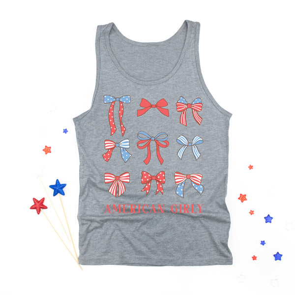 American Girly - Bows - Adult Unisex Jersey Tank