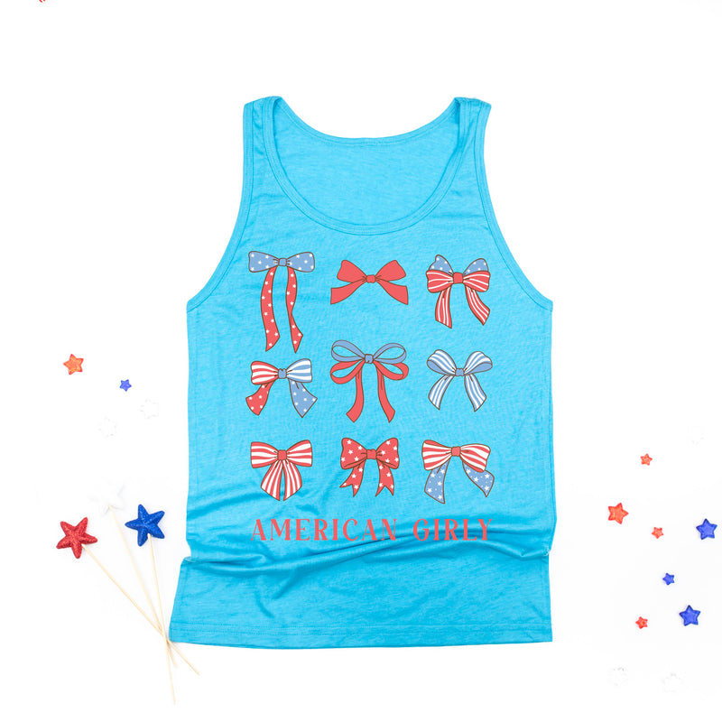American Girly - Bows - Adult Unisex Jersey Tank