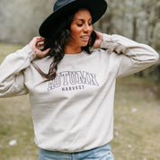 Embroidered Basic Fleece Crewneck - Autumn Harvest Little Mama Shirt Shop LLC