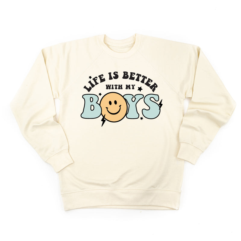 THE RETRO EDIT - Life is Better with My Boys (Plural) - Lightweight Pullover Sweater