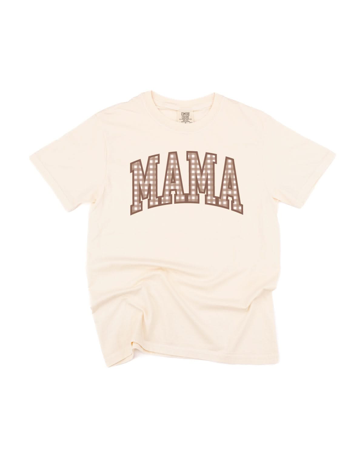 MOM / MAMA / MOTHER + MINI Brown Gingham Tee - Mommy and Me Coordinating Tee Set | Little Mama Shirt Shop Little Mama Shirt Shop LLC