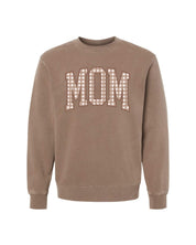 Choose Your Mom Name - Brown Gingham Print - Pigment Crewneck Sweatshirt | Little Mama Shirt Shop Little Mama Shirt Shop LLC