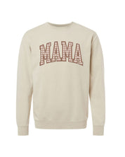 Choose Your Mom Name - Brown Gingham Print - Pigment Crewneck Sweatshirt | Little Mama Shirt Shop Little Mama Shirt Shop LLC