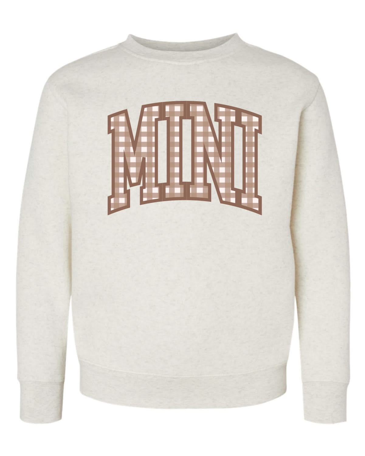 MOM / MAMA / MOTHER + MINI Brown Gingham Matching Elevated Fleece Set – Match with Mom | Little Mama Shirt Shop Little Mama Shirt Shop LLC