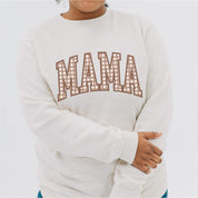 MOM / MAMA / MOTHER + MINI Brown Gingham Matching Natural Heather Elevated Fleece Set – Match with Mom | Little Mama Shirt Shop Little Mama Shirt Shop LLC