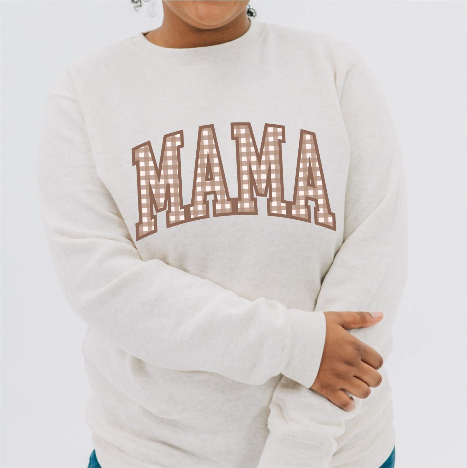  MOTHER + MINI Brown Gingham Matching Natural Heather Elevated Fleece Set – Match with Mom | Little Mama Shirt Shop Little Mama Shirt Shop LLC