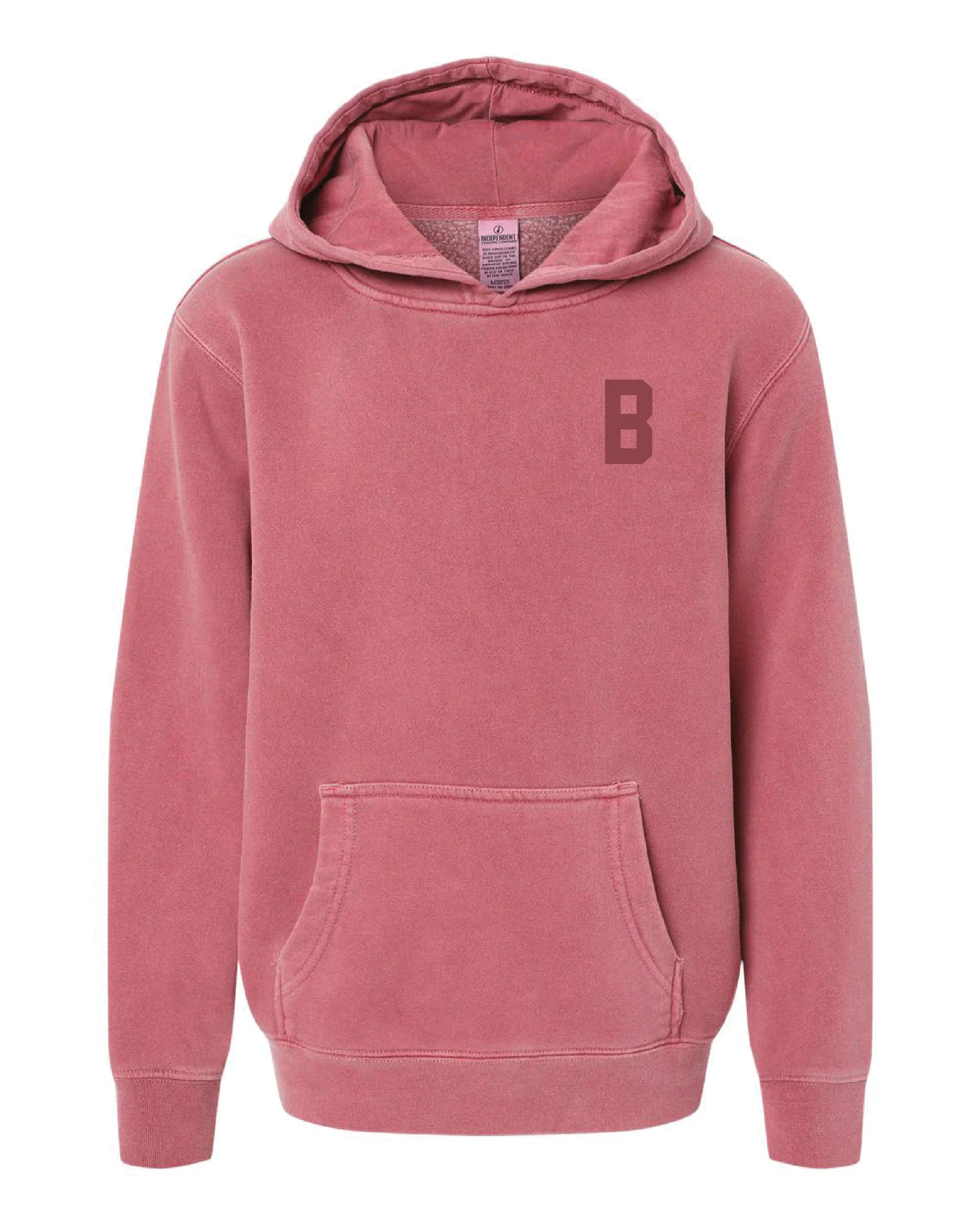 Tone on Tone initial and year - Child Hoodie Little Mama Shirt Shop LLC