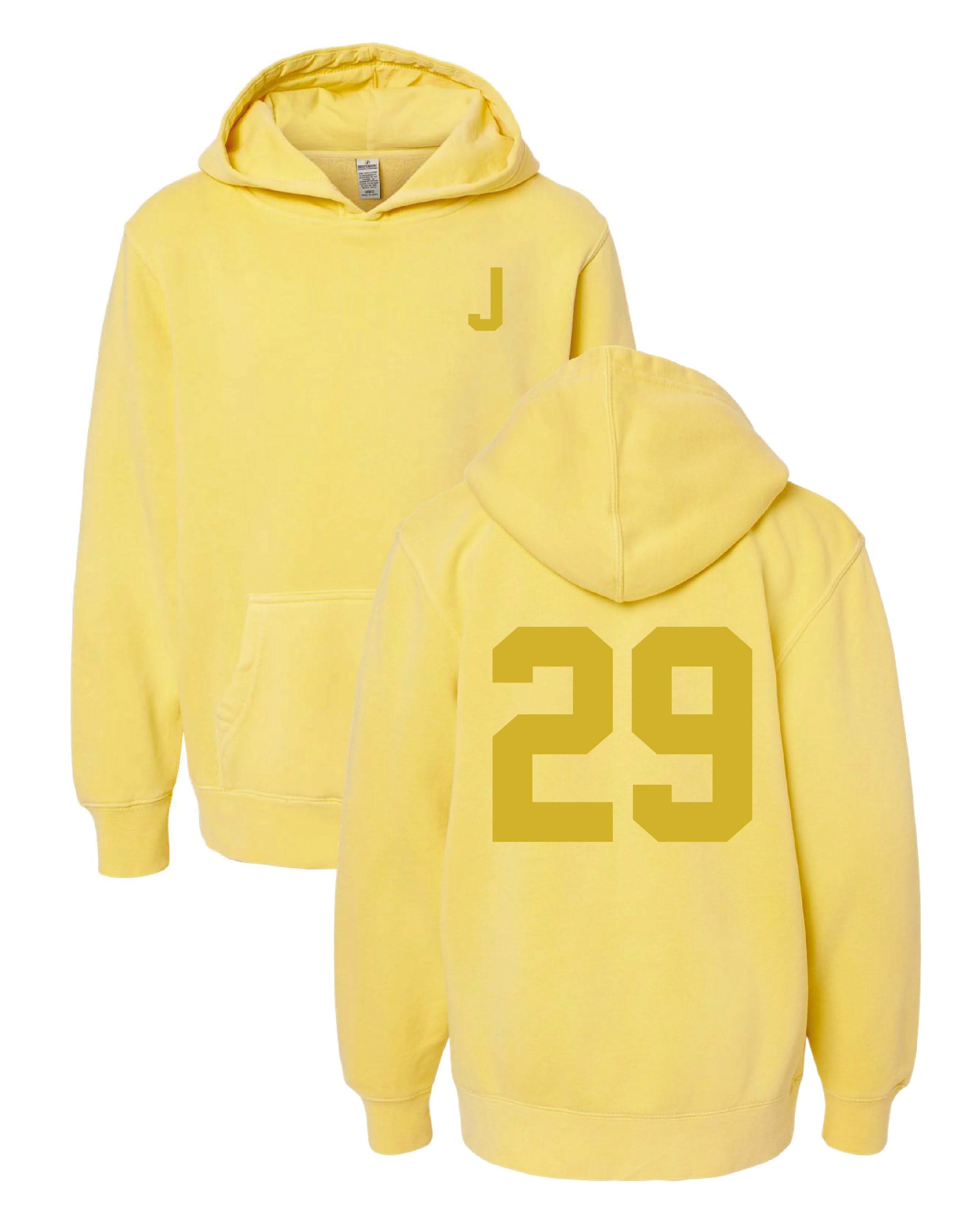 Tone on Tone initial and year - Child Hoodie Little Mama Shirt Shop LLC