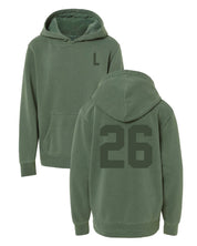 Tone on Tone initial and year - Child Hoodie Little Mama Shirt Shop LLC
