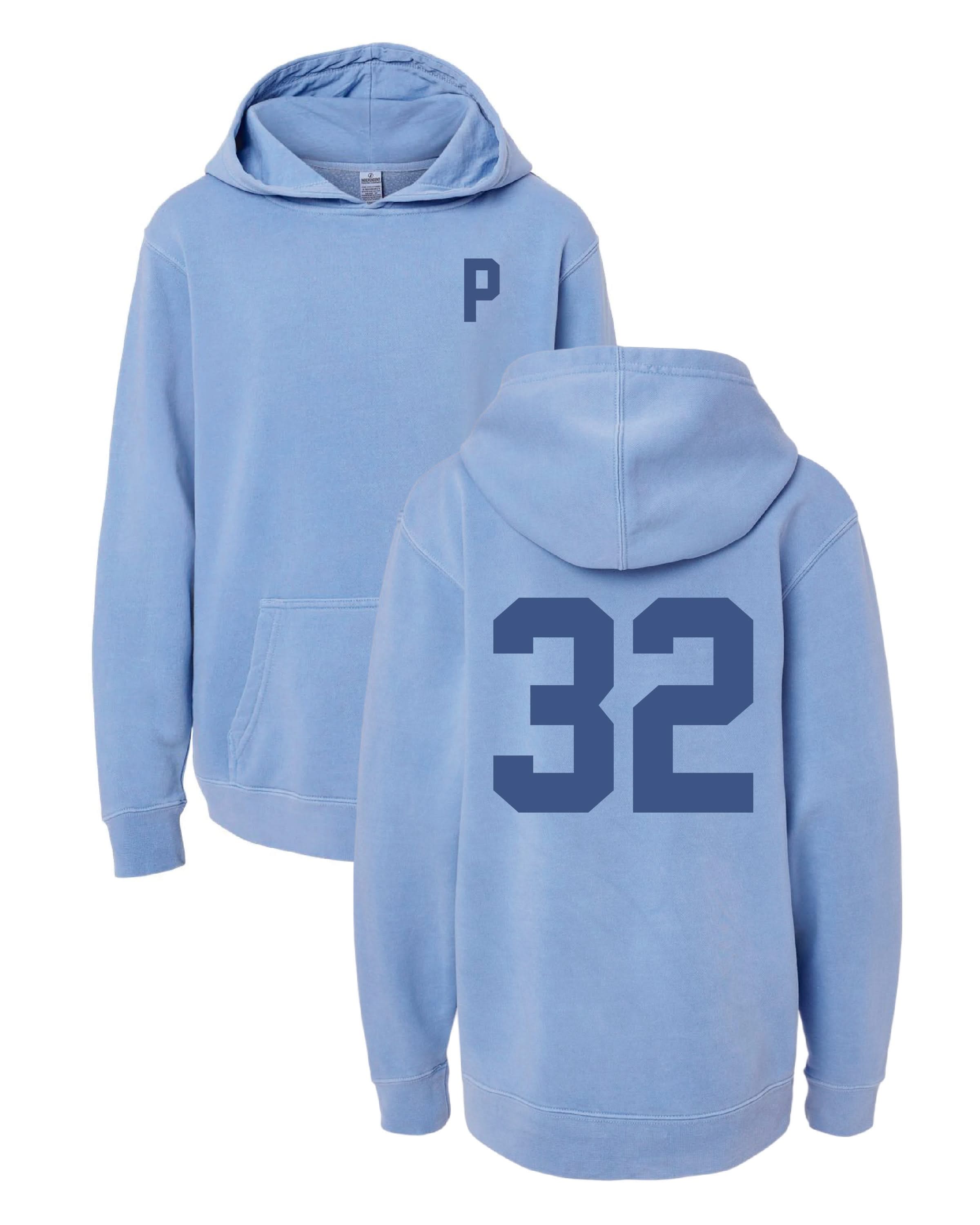 Tone on Tone initial and year - Child Hoodie Little Mama Shirt Shop LLC