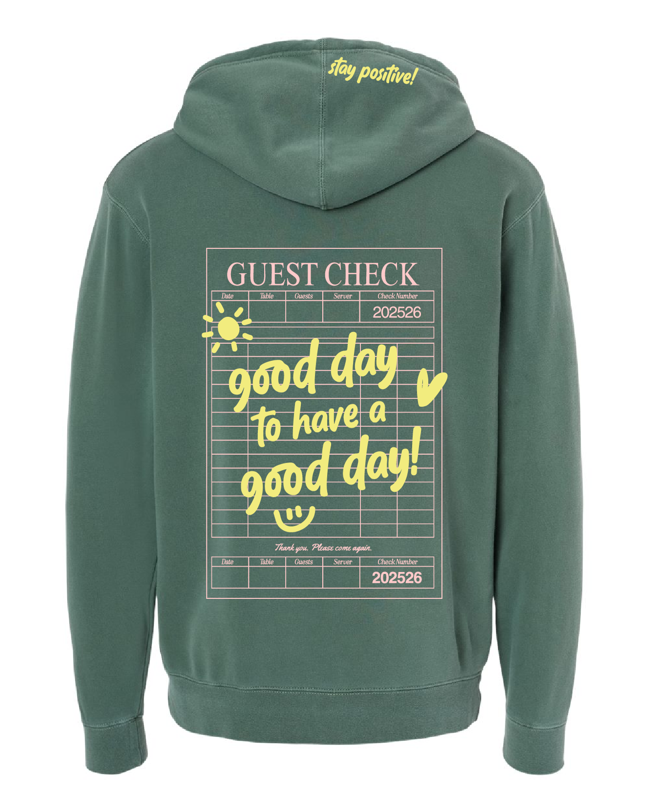 Embroidered/Printed - GOOD DAY HOODIE - Adult Pigment Little Mama Shirt Shop LLC