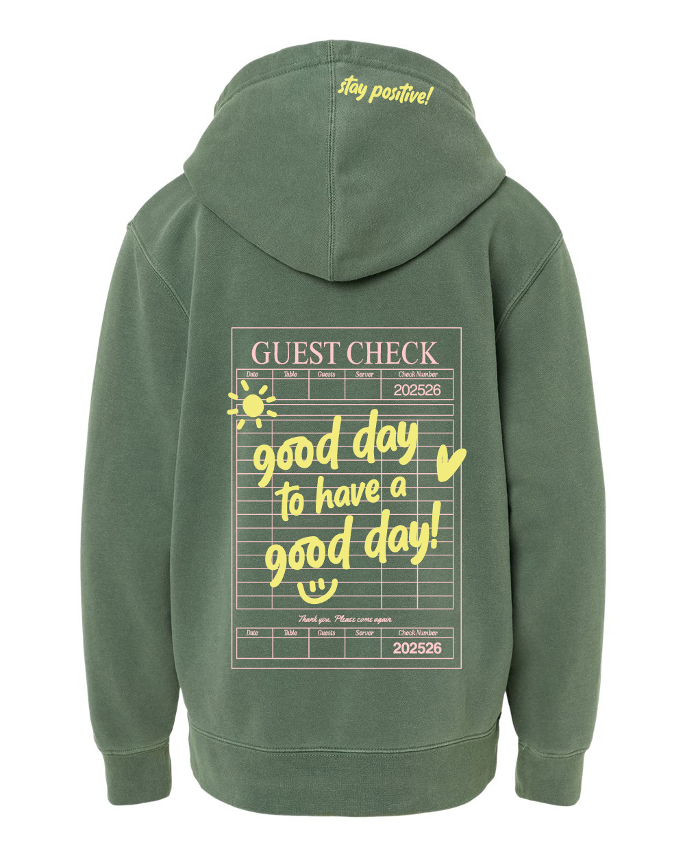 Embroidered/Printed - GOOD DAY HOODIE - Youth Pigment Little Mama Shirt Shop LLC