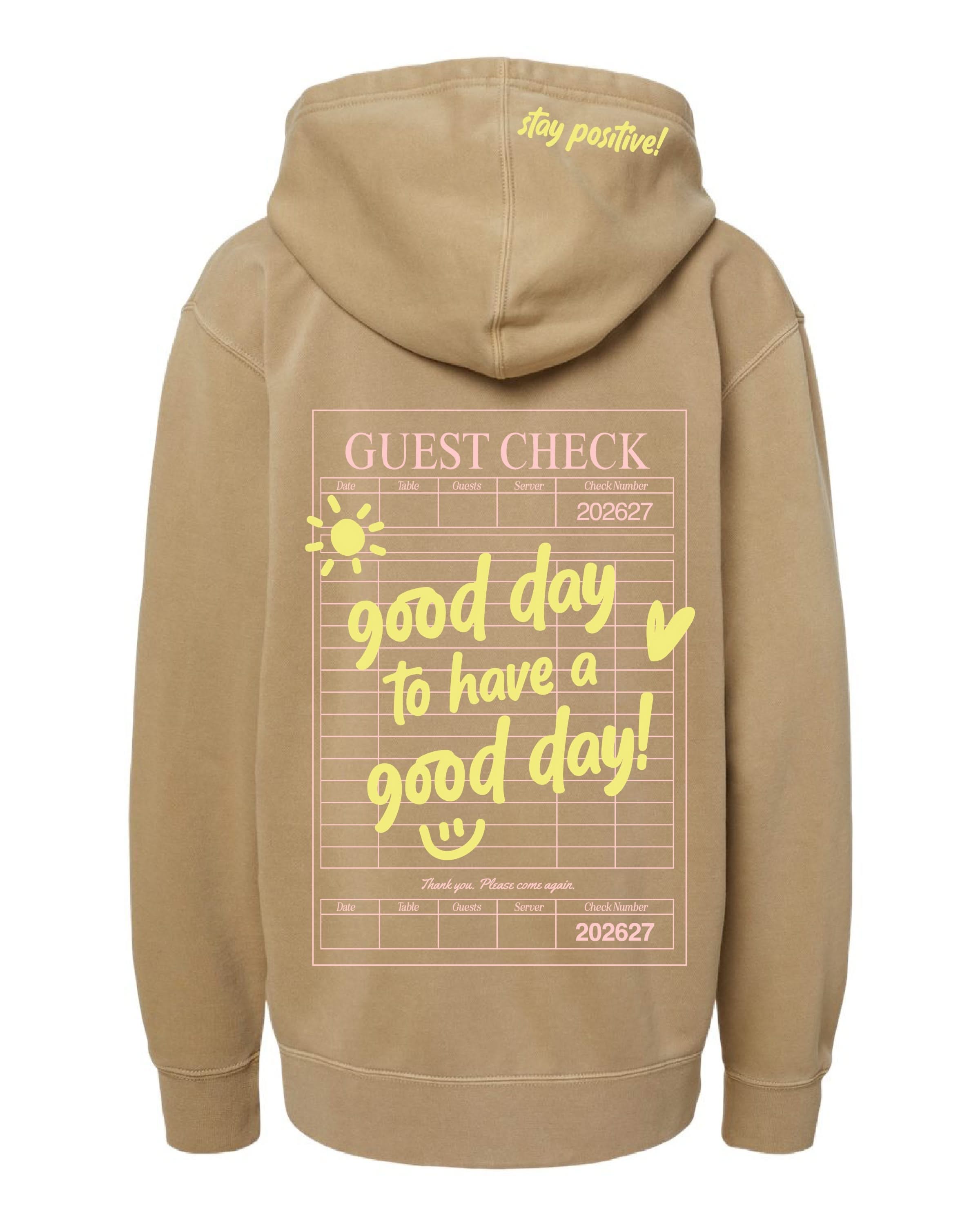 GOOD DAY HOODIE - Embroidered/Printed Youth Pigment Little Mama Shirt Shop LLC