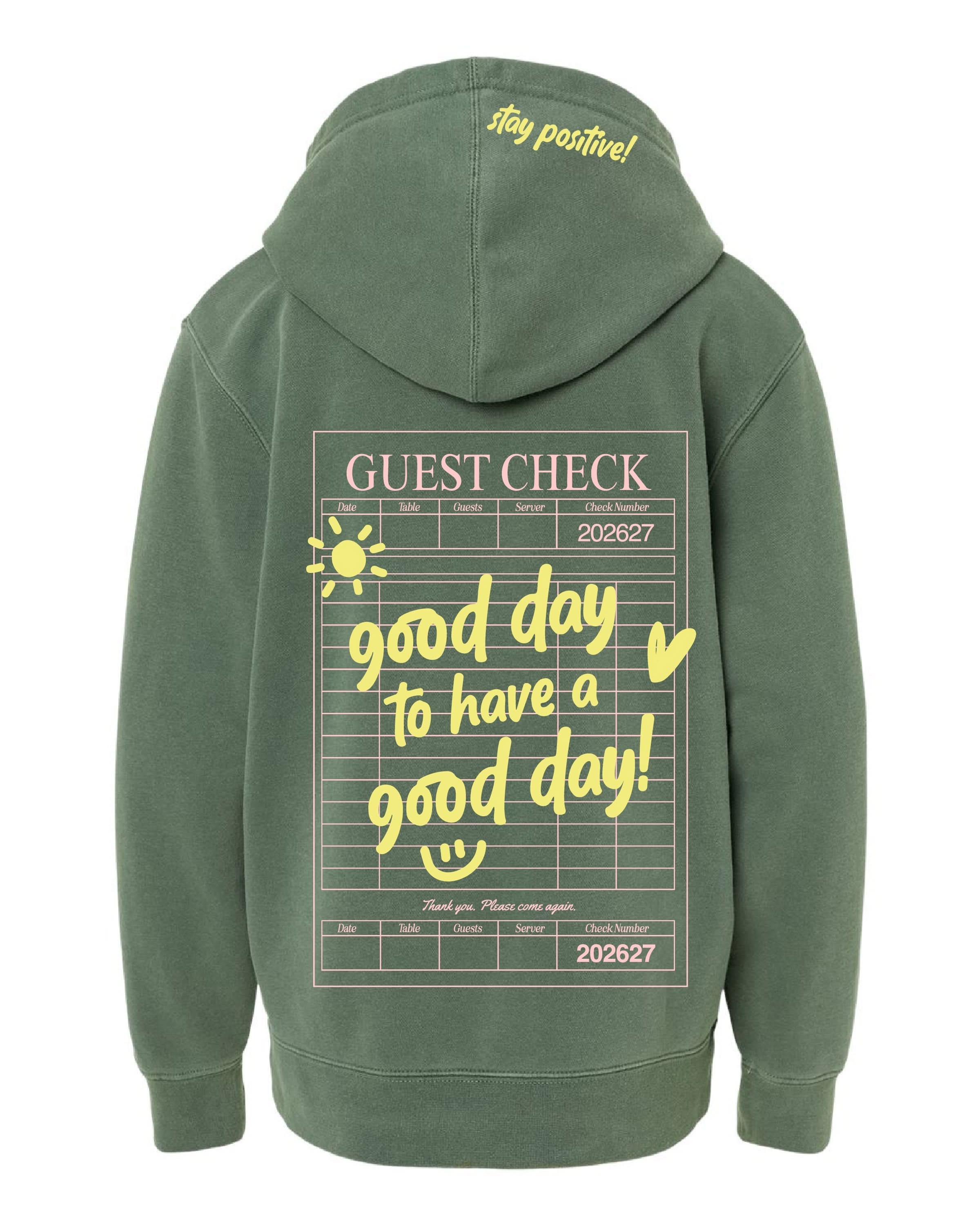 GOOD DAY HOODIE - Embroidered/Printed Youth Pigment Little Mama Shirt Shop LLC