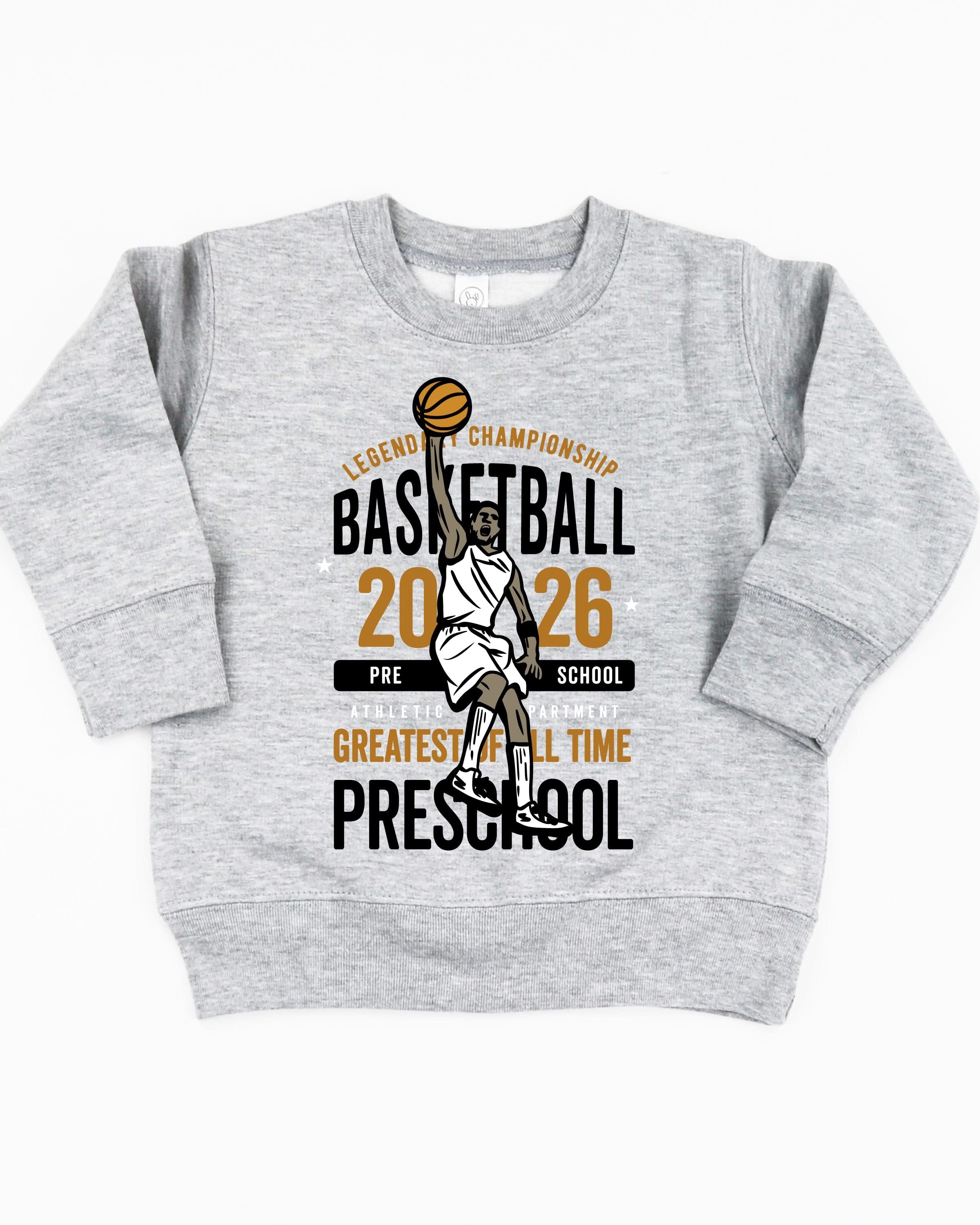 Legendary Basketball (Choose Your Grade) - Gray Child Sweater Little Mama Shirt Shop