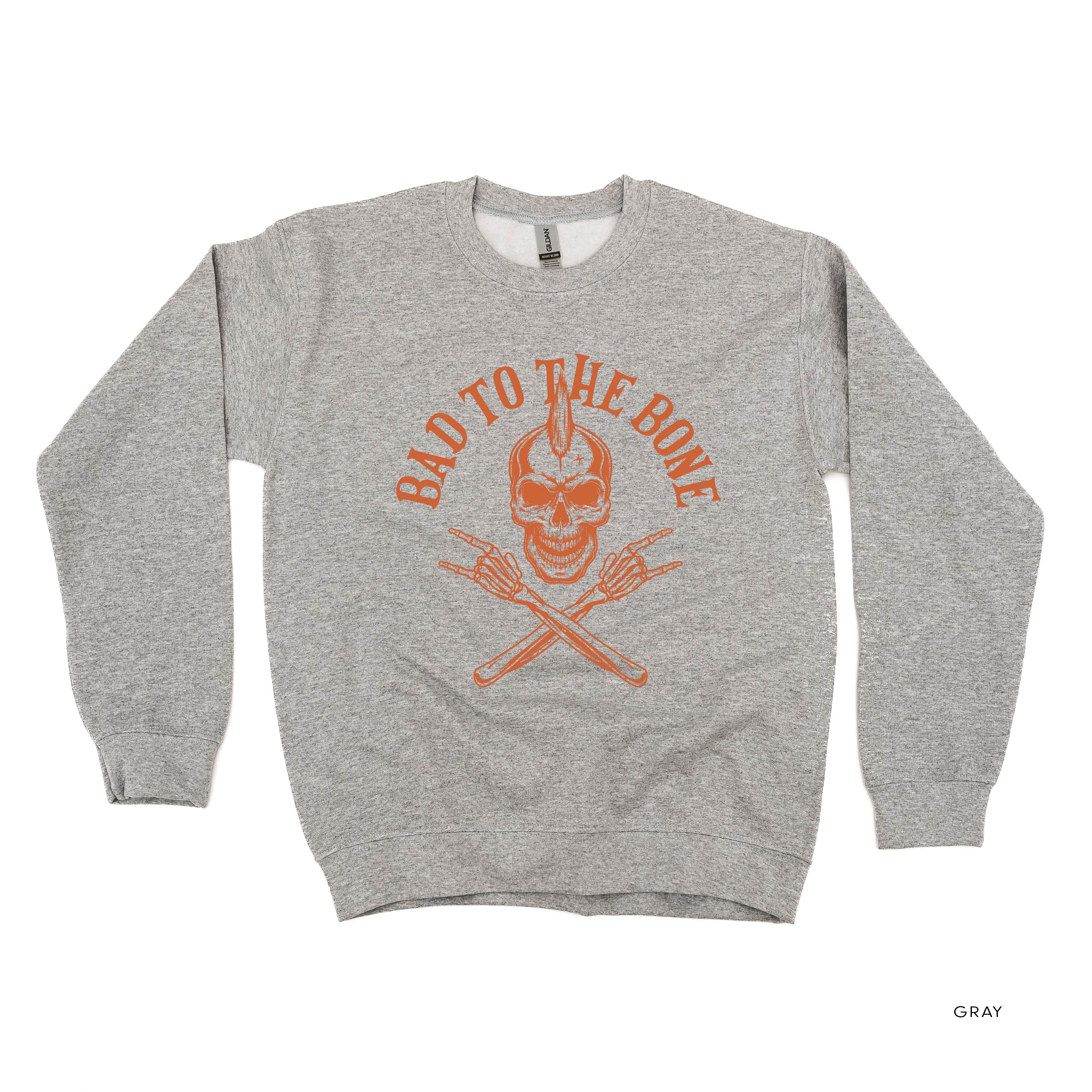 Bad to the Bone - Basic Fleece Crewneck Little Mama Shirt Shop LLC