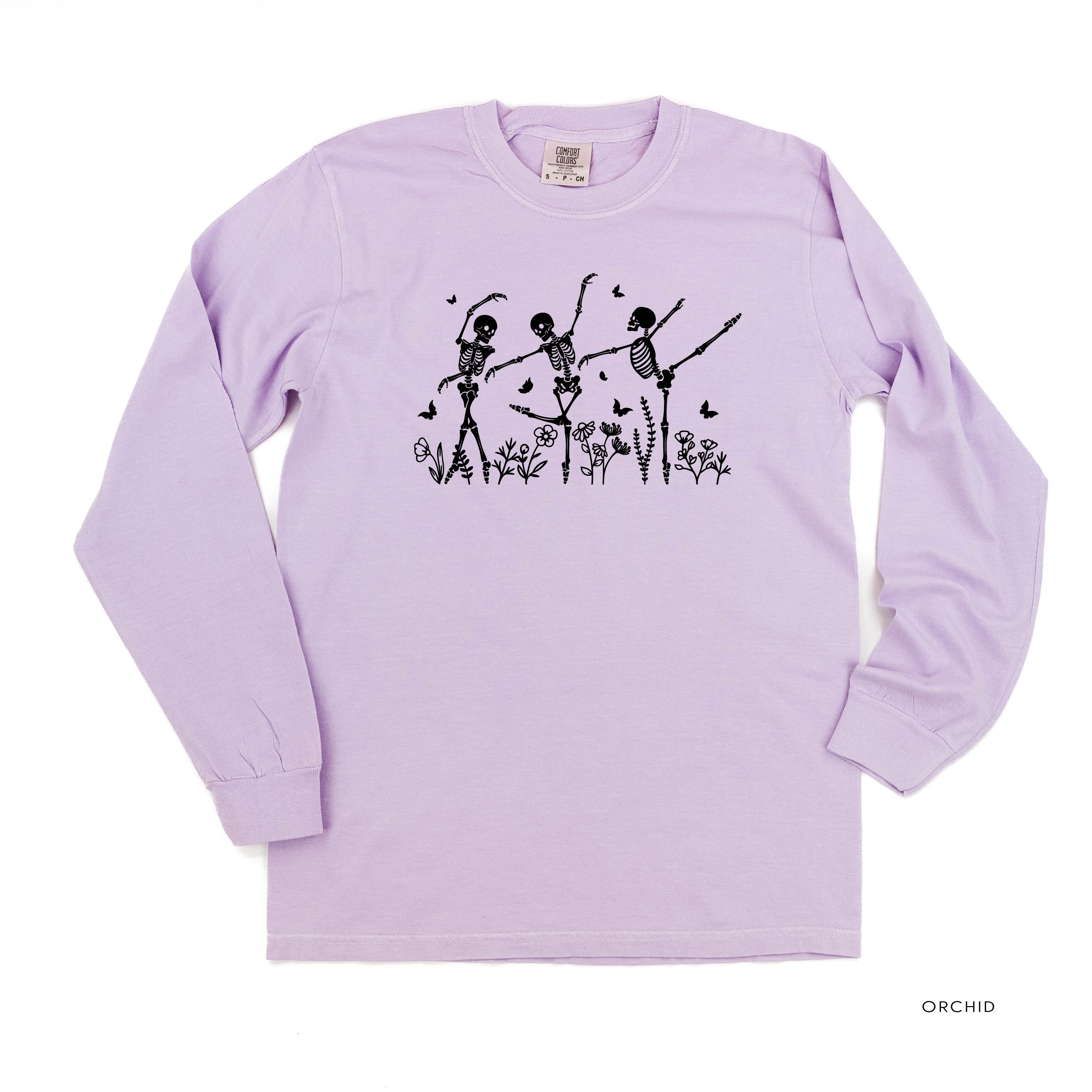 Ballerina Skellies - Long Sleeve Comfort Colors Tee Little Mama Shirt Shop