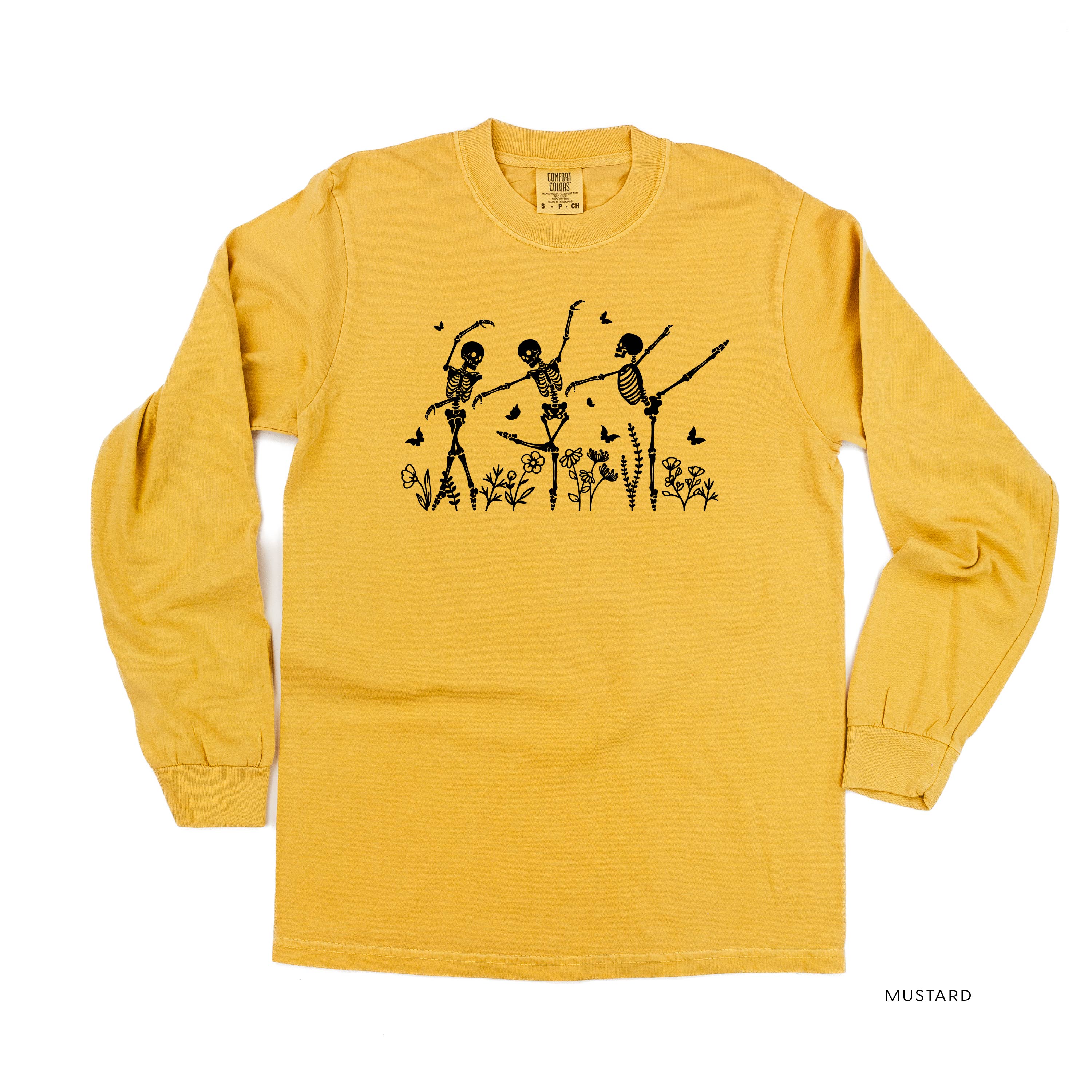 Ballerina Skellies - Long Sleeve Comfort Colors Tee Little Mama Shirt Shop
