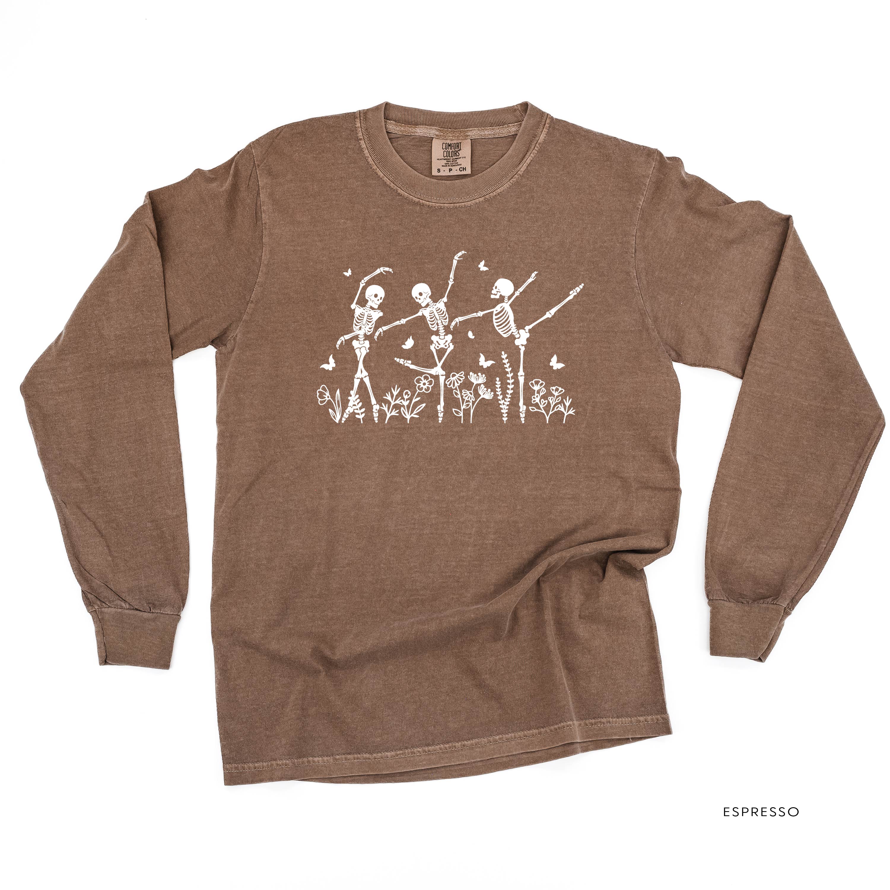 Ballerina Skellies - Long Sleeve Comfort Colors Tee Little Mama Shirt Shop