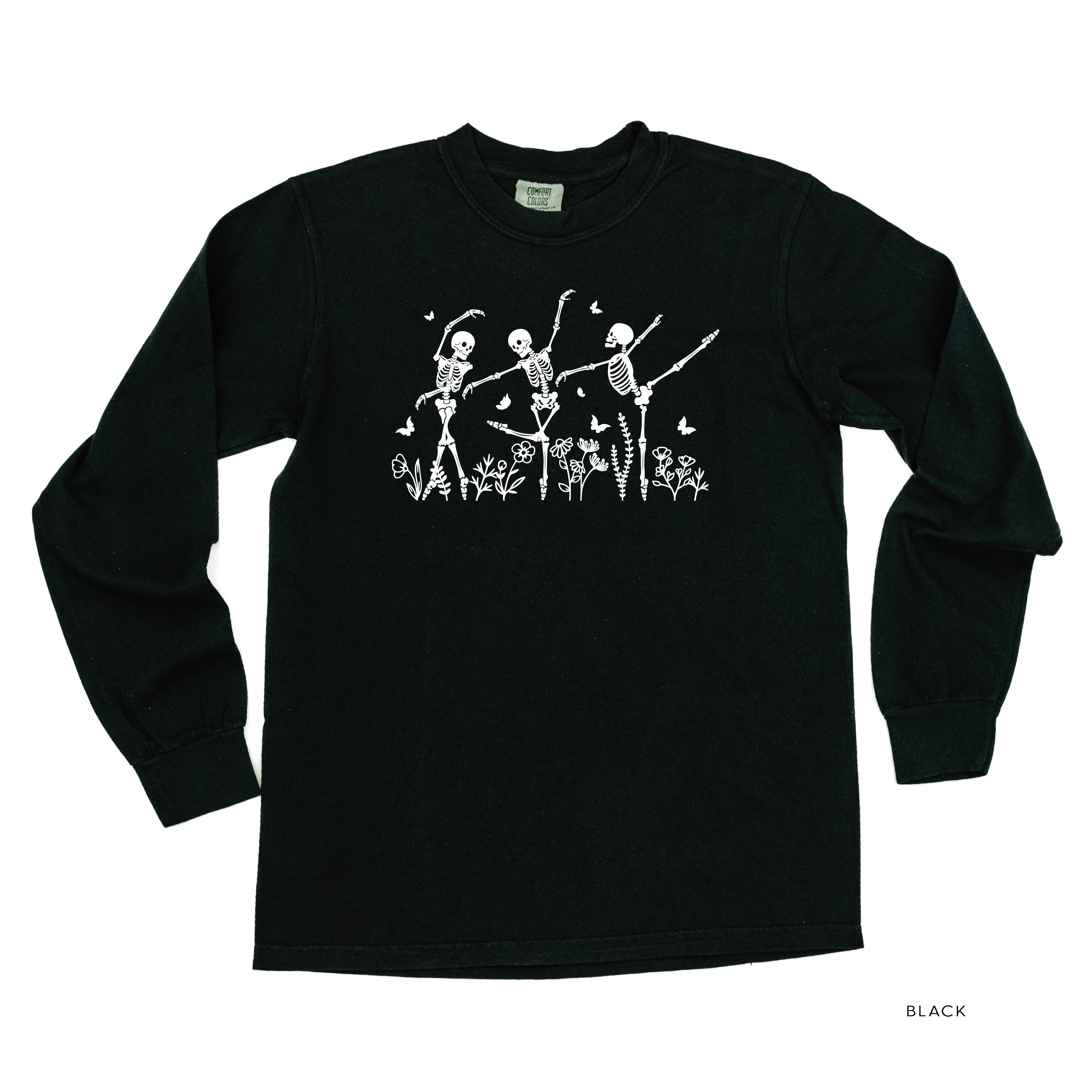 Ballerina Skellies - Long Sleeve Comfort Colors Tee Little Mama Shirt Shop