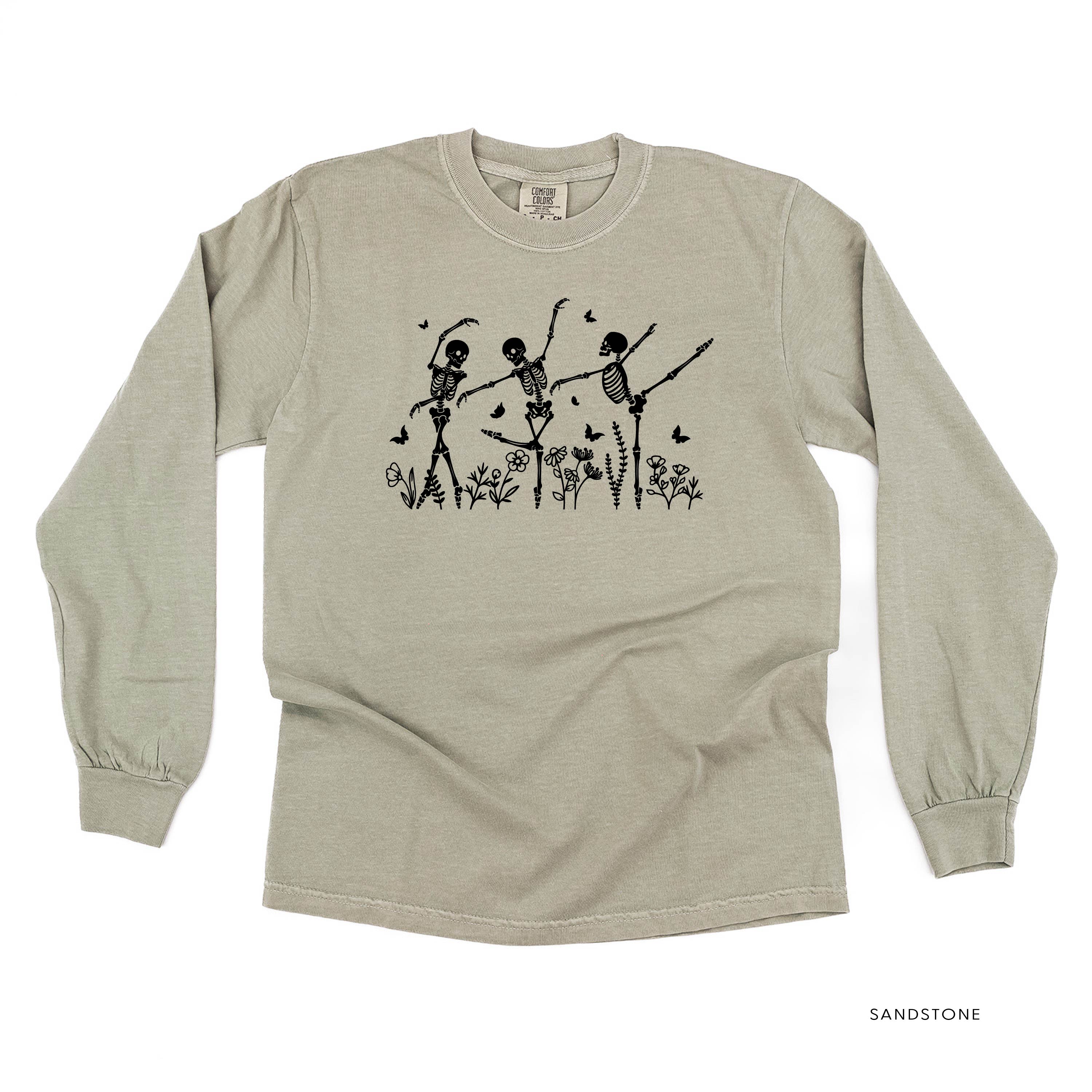 Ballerina Skellies - Long Sleeve Comfort Colors Tee Little Mama Shirt Shop