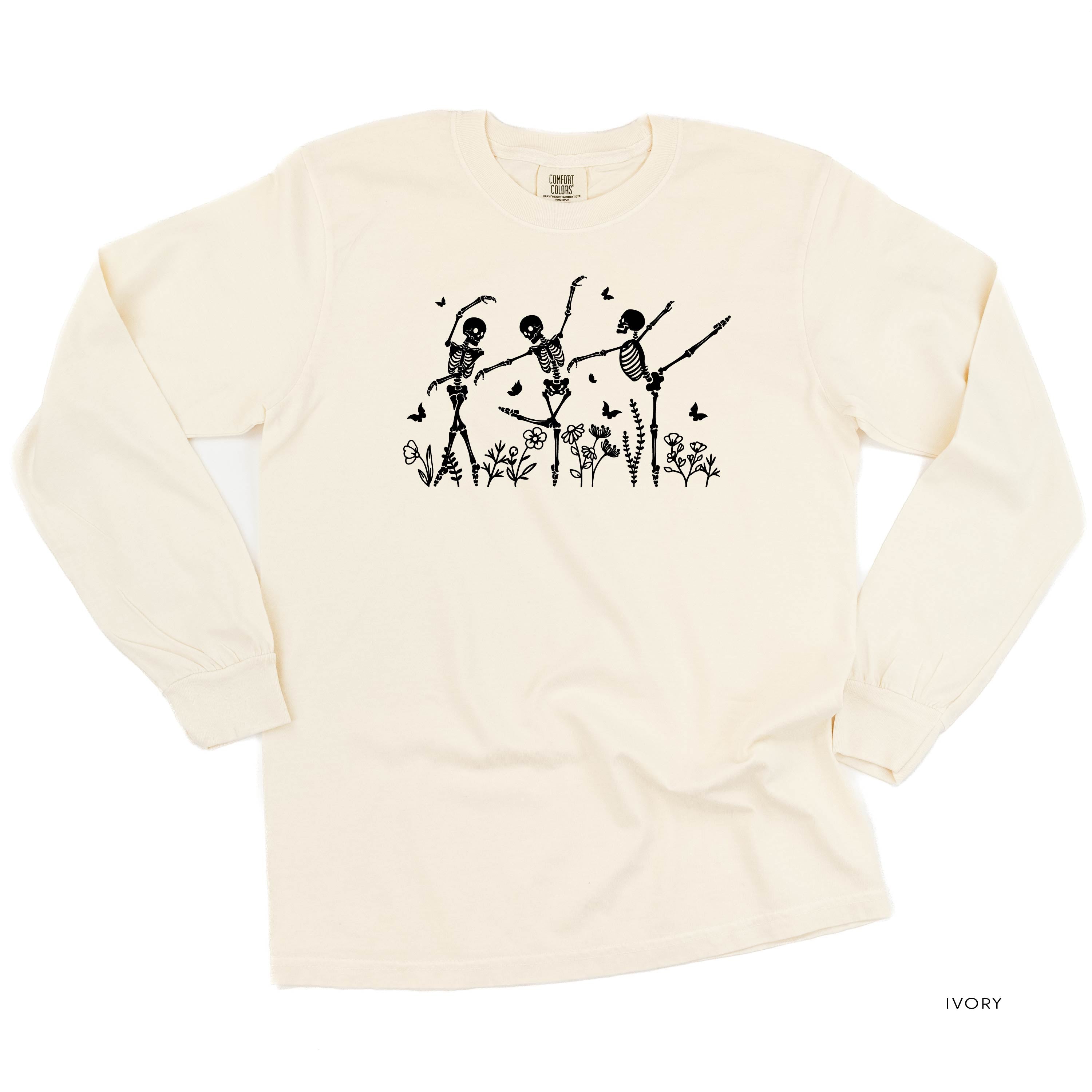 Ballerina Skellies - Long Sleeve Comfort Colors Tee Little Mama Shirt Shop