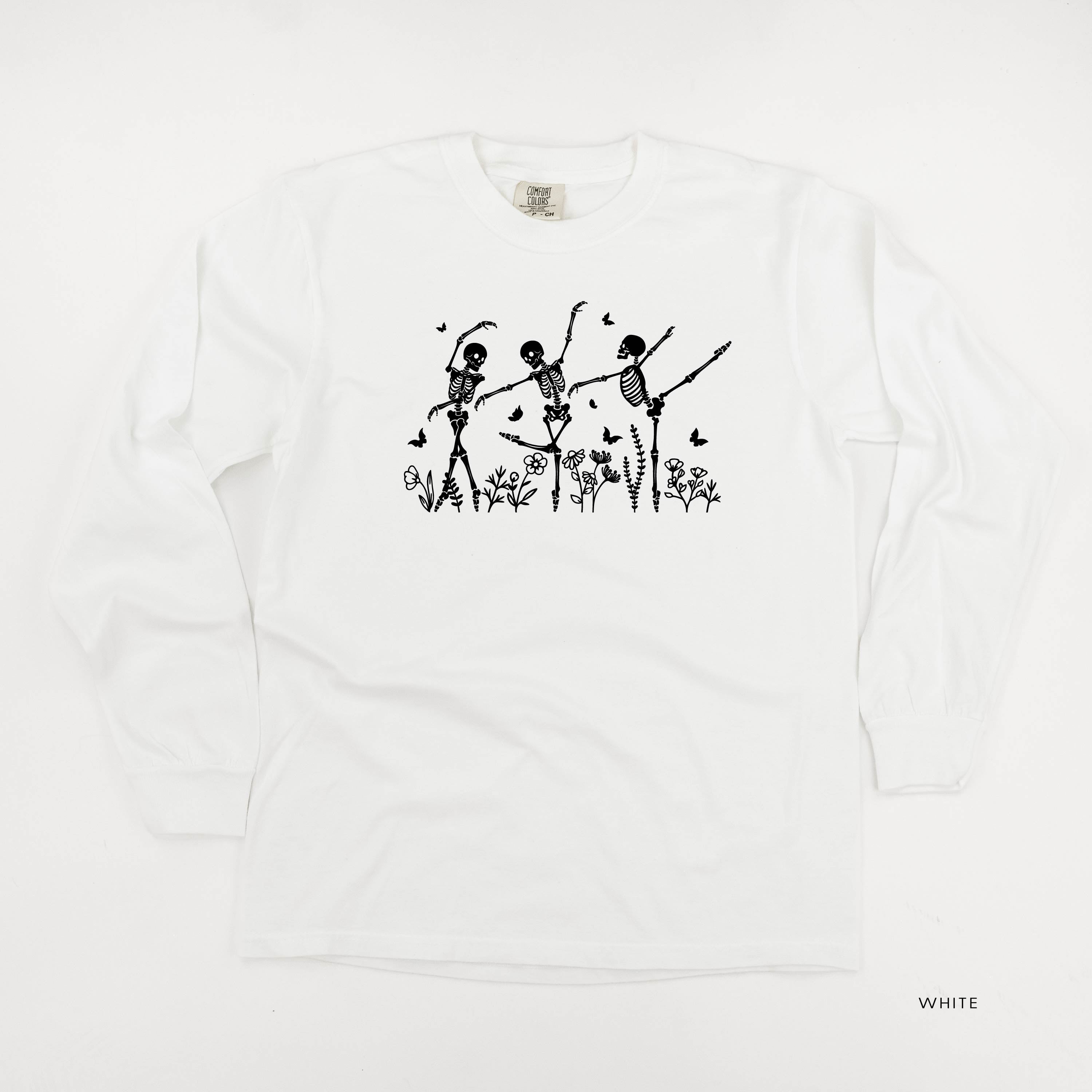 Ballerina Skellies - Long Sleeve Comfort Colors Tee Little Mama Shirt Shop