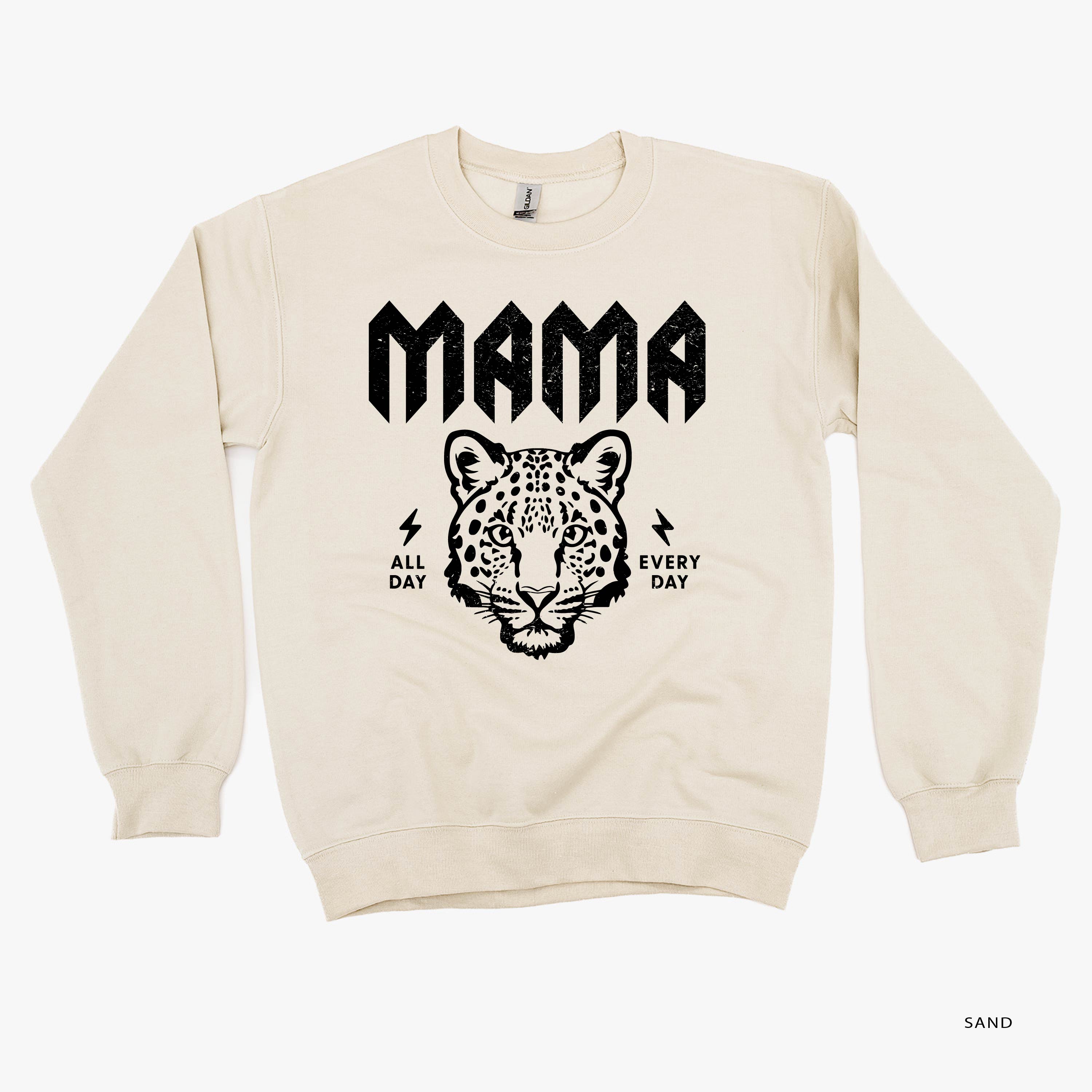 Band Tee - Leopard Mama - BASIC Fleece Little Mama Shirt Shop LLC