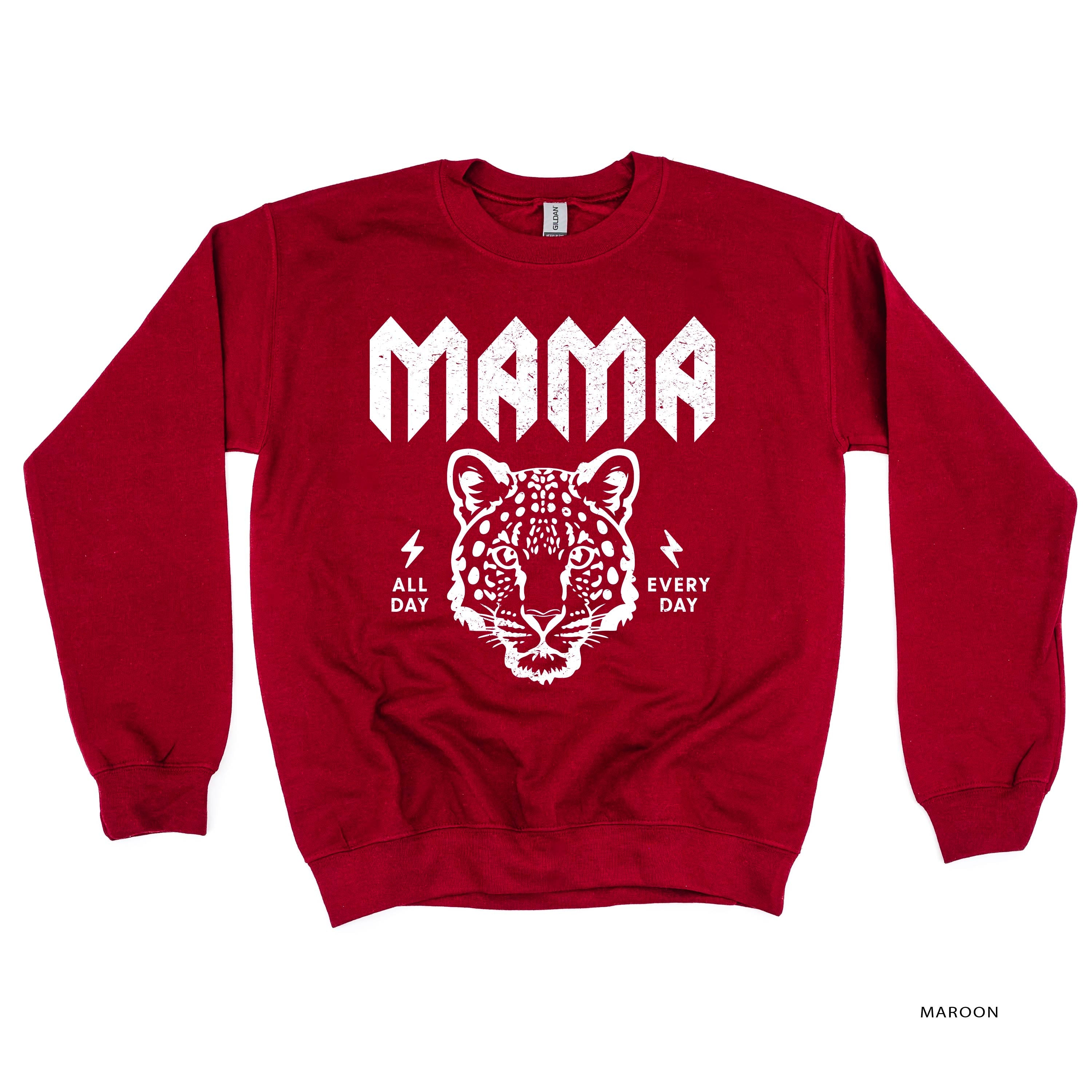 Band Tee - Leopard Mama - BASIC Fleece Little Mama Shirt Shop LLC