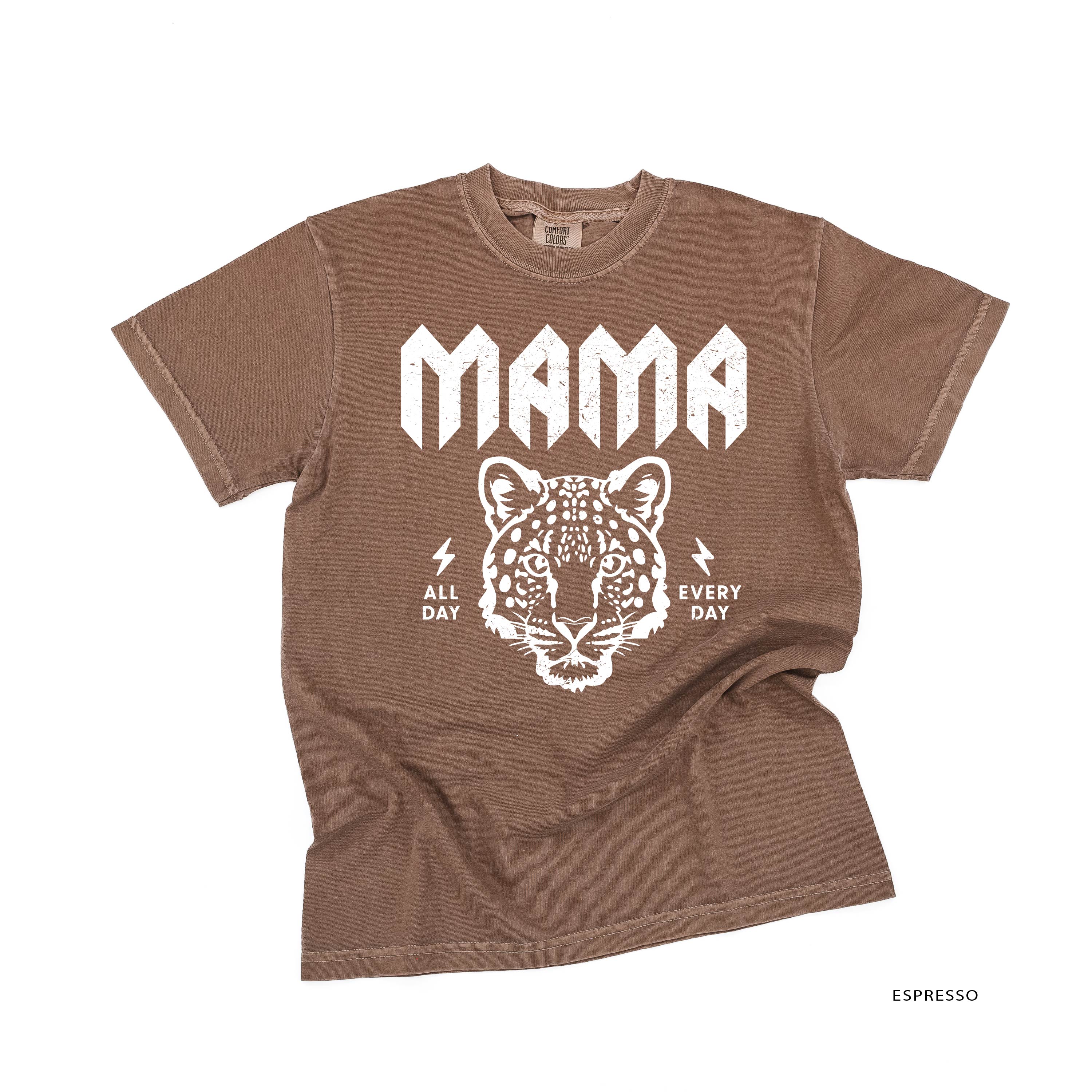 Band Tee  - Leopard Mama - Comfort Colors Tee Little Mama Shirt Shop