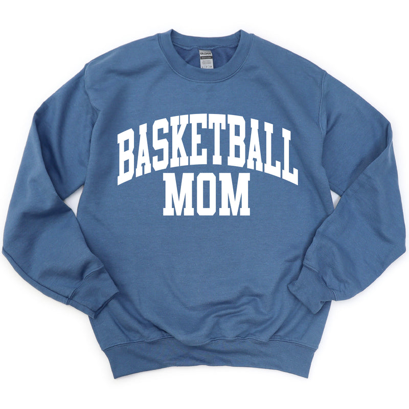 Varsity Style - BASKETBALL MOM - BASIC FLEECE CREWNECK