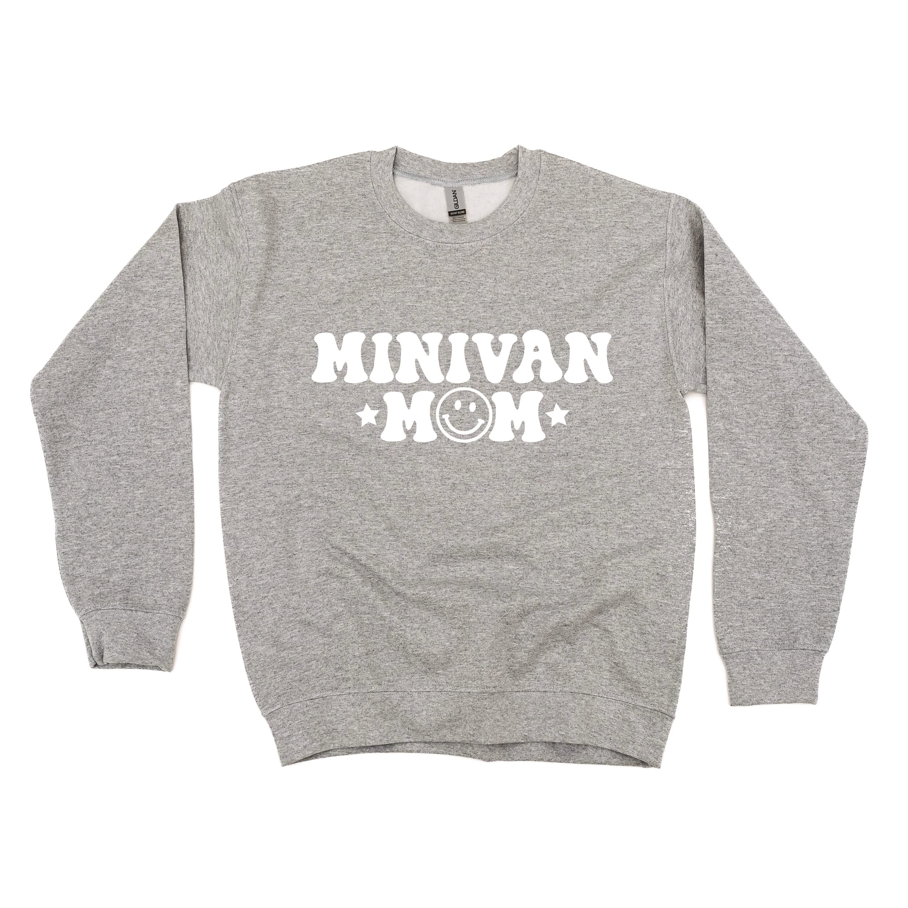 Minivan Mom - Smiley Face (f & b) - BASIC Fleece Little Mama Shirt Shop LLC