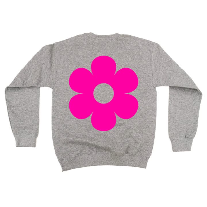 I'm Not a Regular Teacher I'm a Cool Teacher - Flower (f & b) - BASIC Fleece Little Mama Shirt Shop LLC