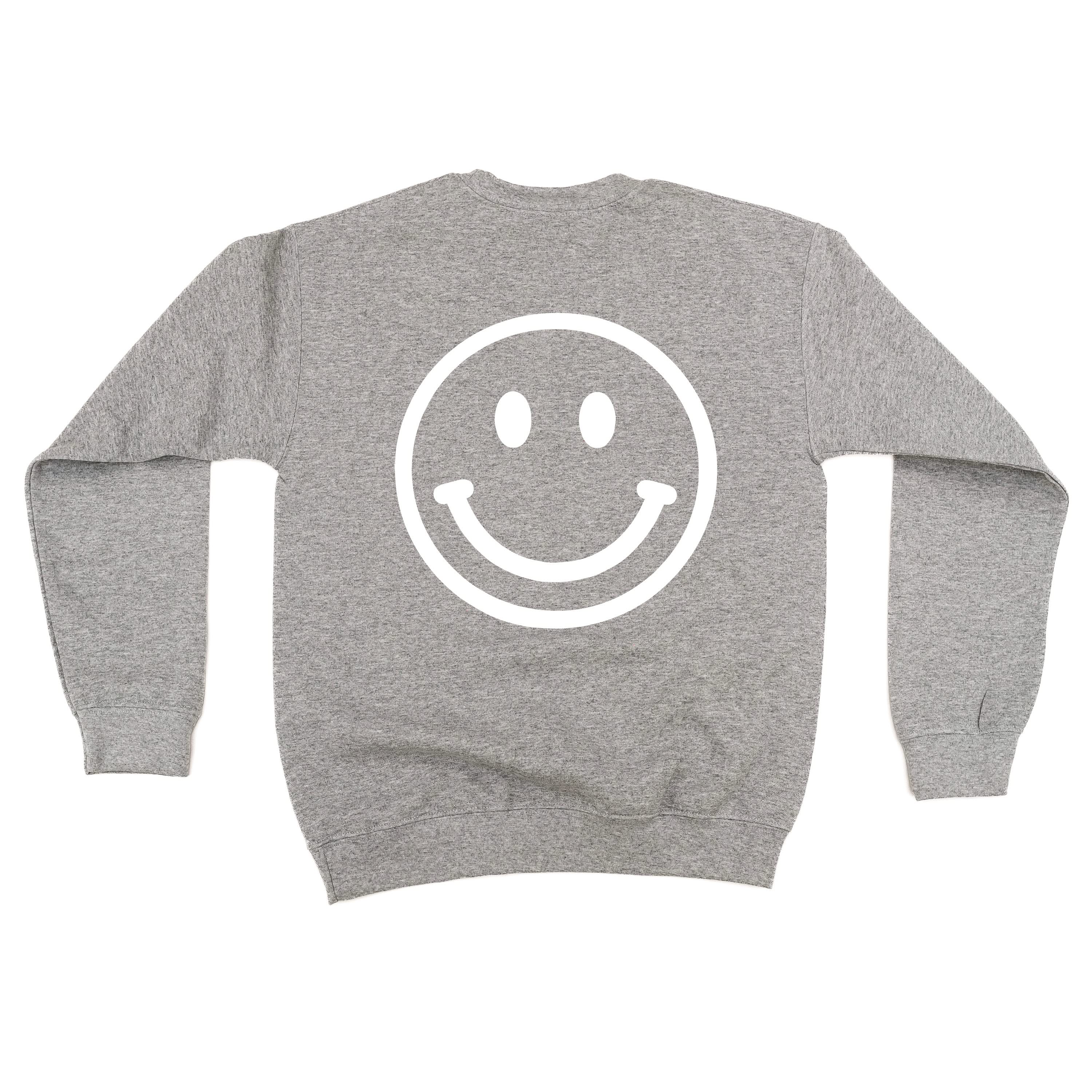 Minivan Mom - Smiley Face (f & b) - BASIC Fleece Little Mama Shirt Shop LLC