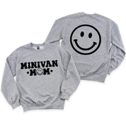 Minivan Mom - Smiley Face (f & b) - BASIC Fleece Little Mama Shirt Shop LLC