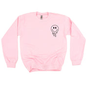 Living My Best Home School Life - Melty Smiley (pf & b) - BASIC Fleece Little Mama Shirt Shop LLC