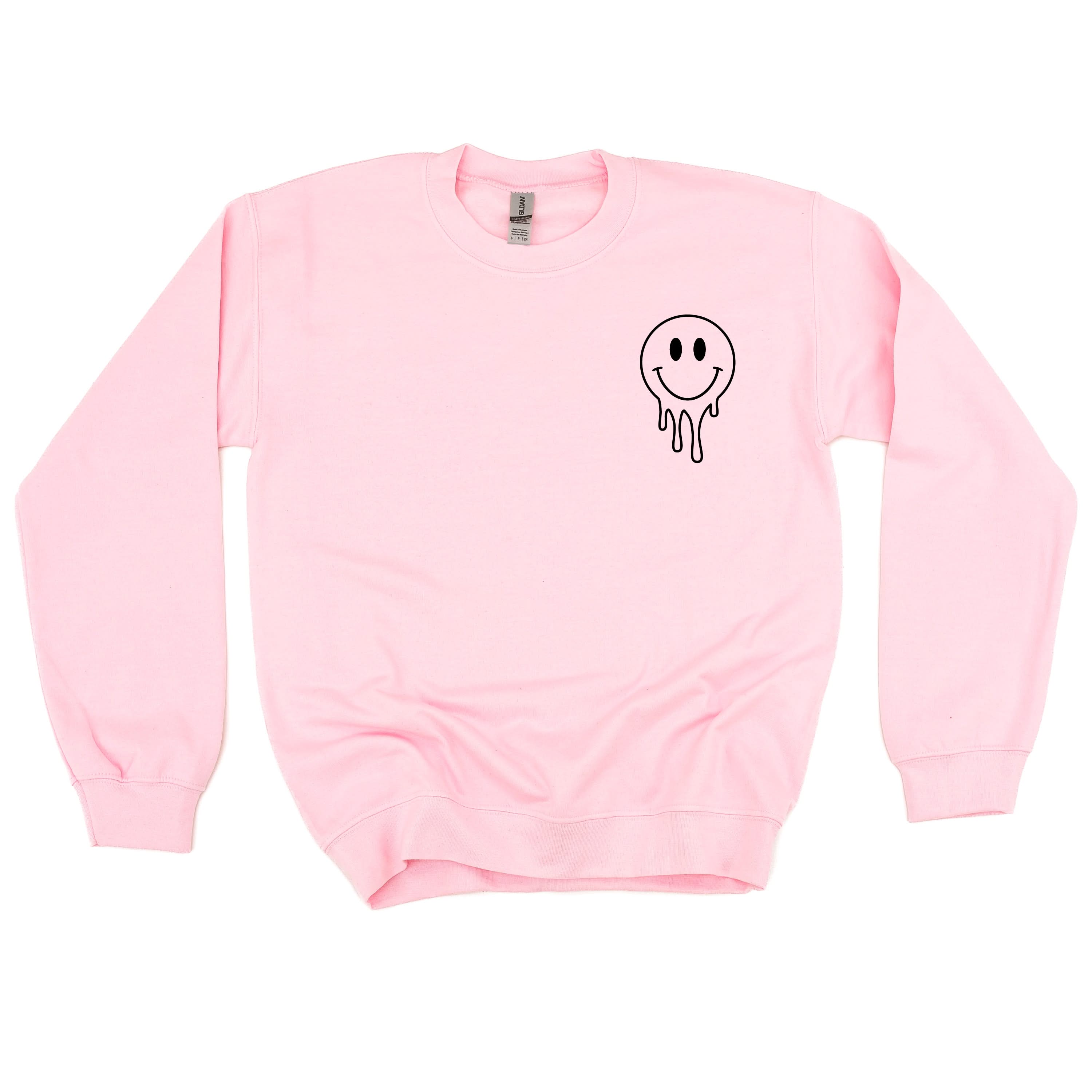 Living My Best Home School Life - Melty Smiley (pf & b) - BASIC Fleece Little Mama Shirt Shop LLC