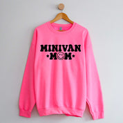 Minivan Mom - Smiley Face (f & b) - BASIC Fleece Little Mama Shirt Shop LLC