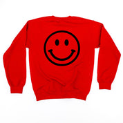 Minivan Mom - Smiley Face (f & b) - BASIC Fleece Little Mama Shirt Shop LLC