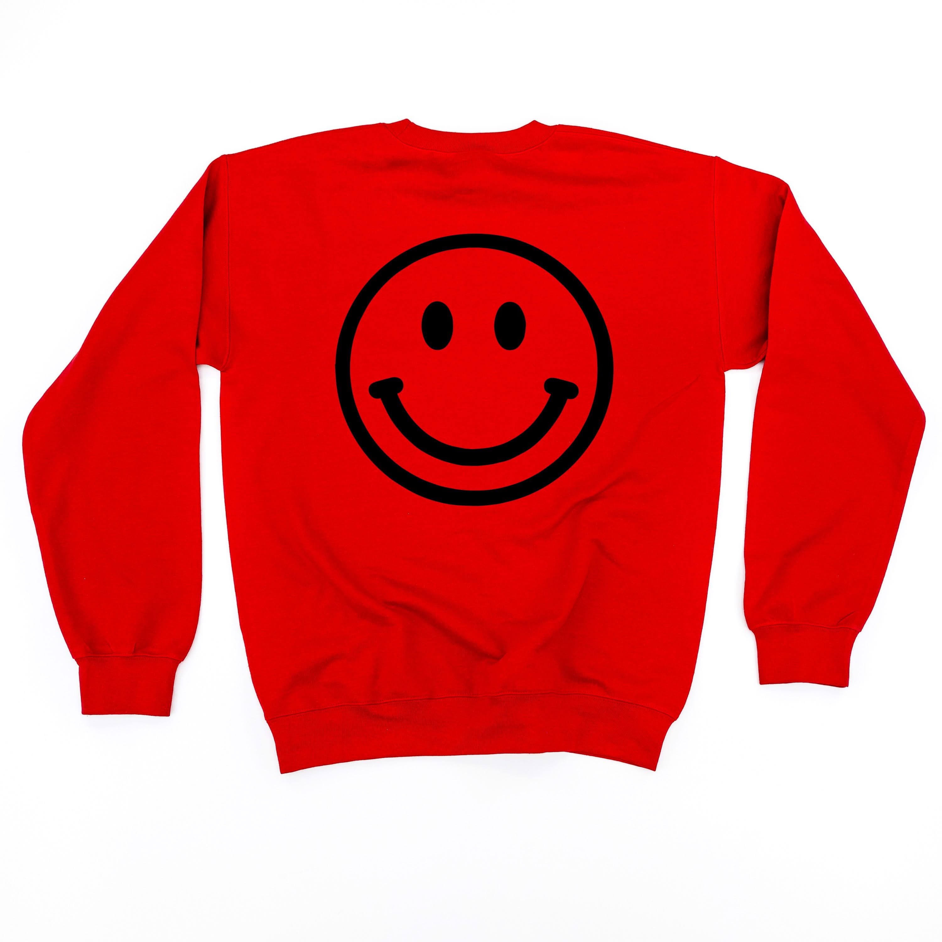 Minivan Mom - Smiley Face (f & b) - BASIC Fleece Little Mama Shirt Shop LLC