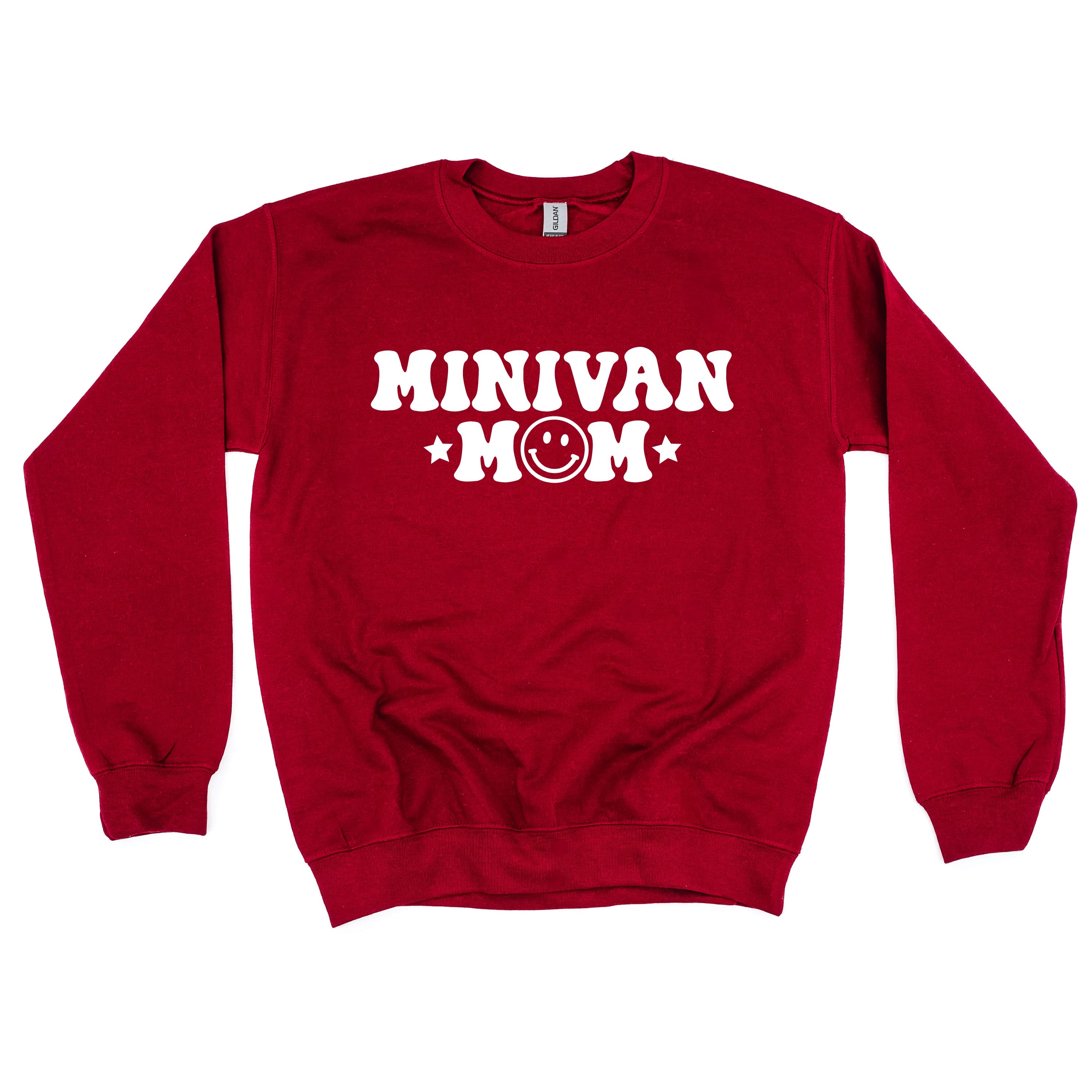 Minivan Mom - Smiley Face (f & b) - BASIC Fleece Little Mama Shirt Shop LLC