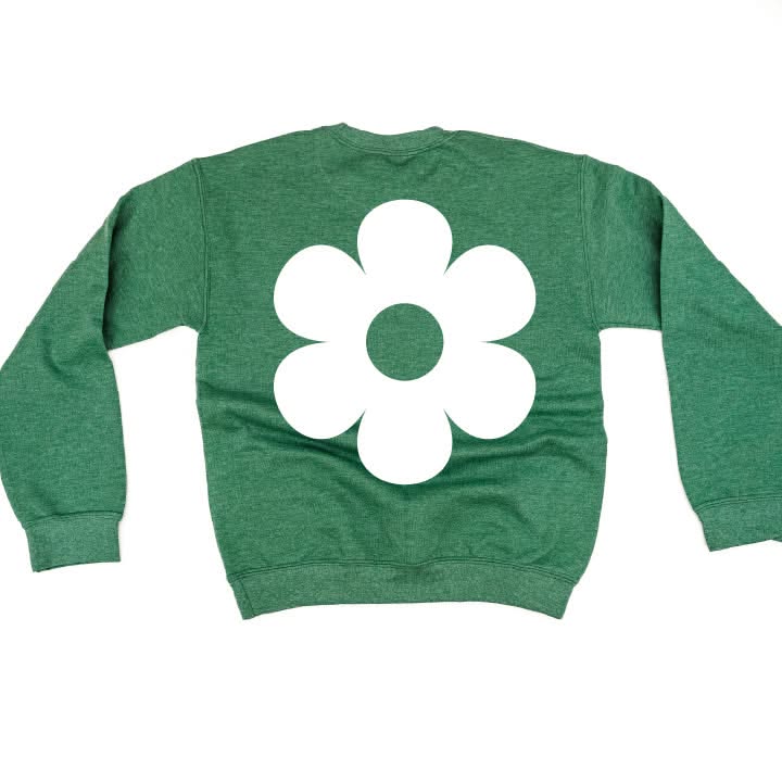 I'm Not a Regular Teacher I'm a Cool Teacher - Flower (f & b) - BASIC Fleece Little Mama Shirt Shop LLC